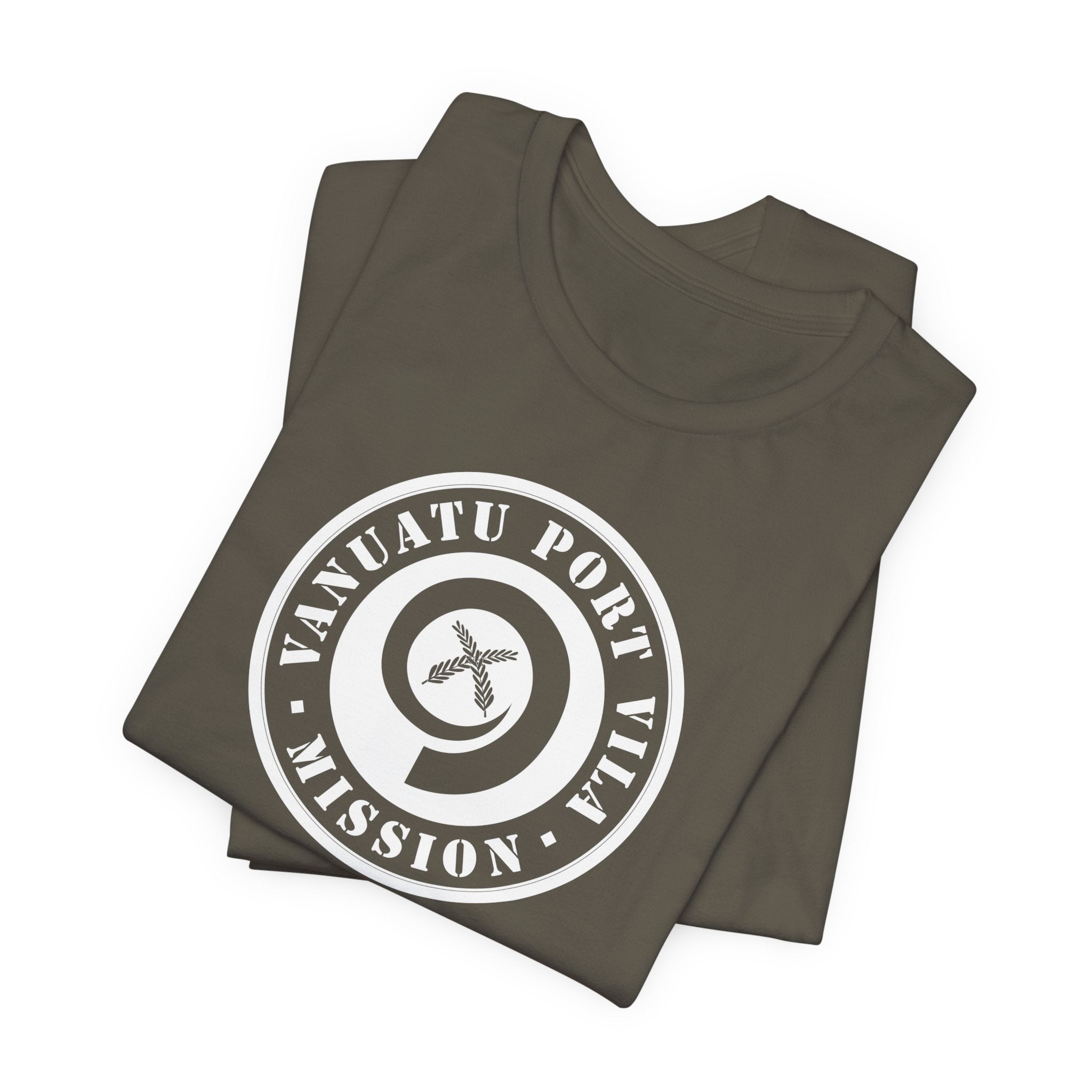 Vanuatu Port Vila Mission Circular Monochrome Logo T-Shirt - Mission Wishlist - LDS Missionary Gift Store