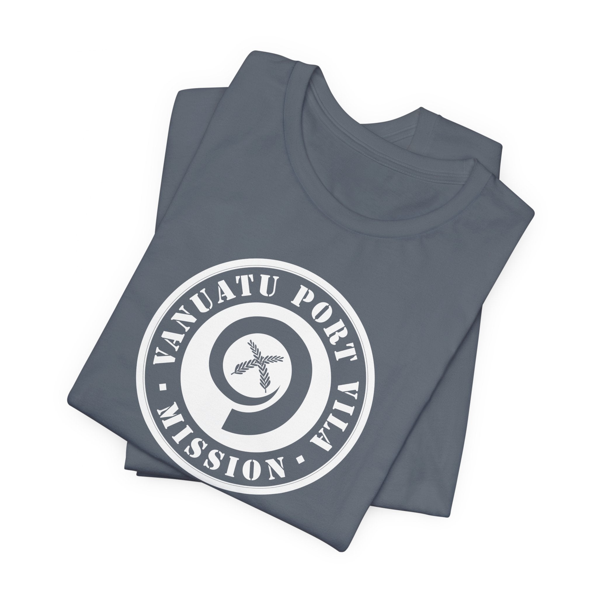 Vanuatu Port Vila Mission Circular Monochrome Logo T-Shirt - Mission Wishlist - LDS Missionary Gift Store