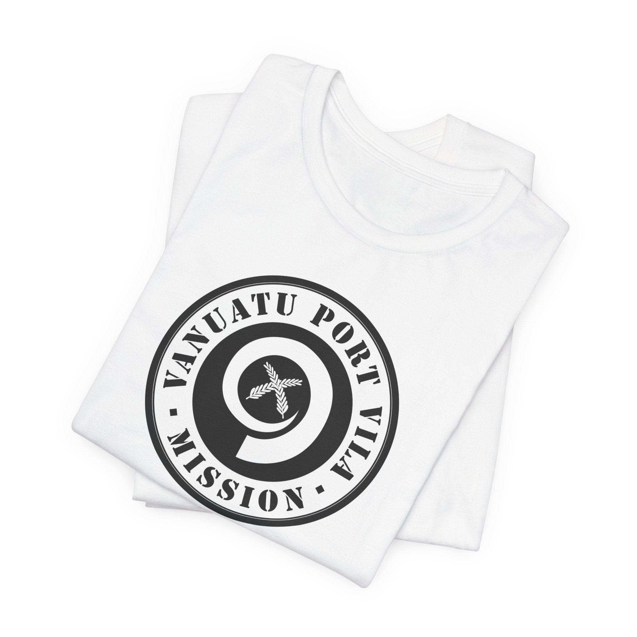 Vanuatu Port Vila Mission Circular Monochrome Logo T-Shirt - Mission Wishlist - LDS Missionary Gift Store
