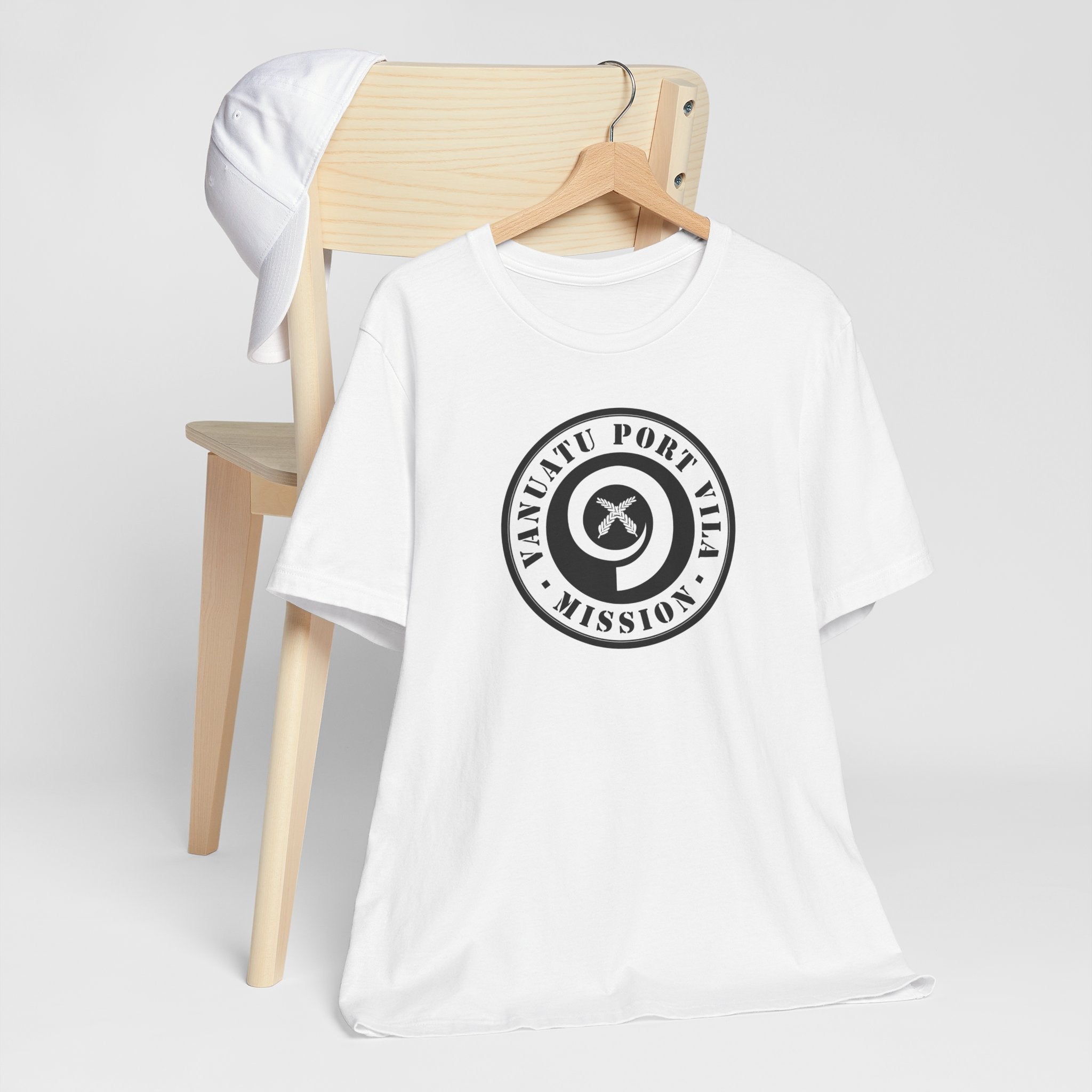 Vanuatu Port Vila Mission Circular Monochrome Logo T-Shirt - Mission Wishlist - LDS Missionary Gift Store