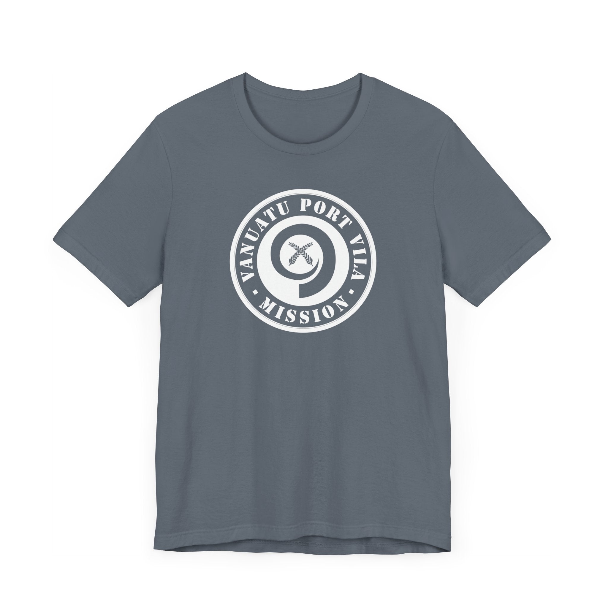 Vanuatu Port Vila Mission Circular Monochrome Logo T-Shirt - Mission Wishlist - LDS Missionary Gift Store
