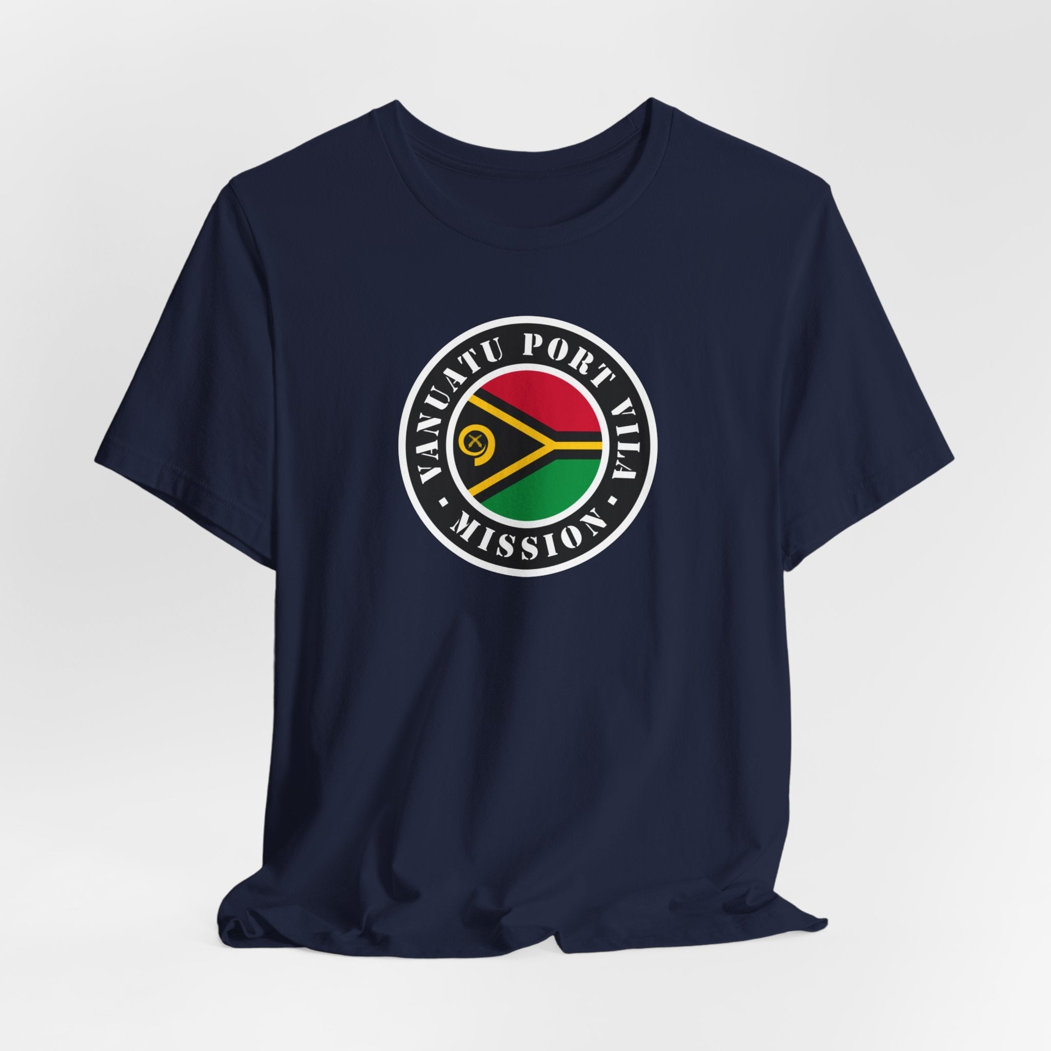 Vanuatu Port Vila Mission Flag Logo (Black Border) T-shirt - Mission Wishlist - LDS Missionary Gift Store
