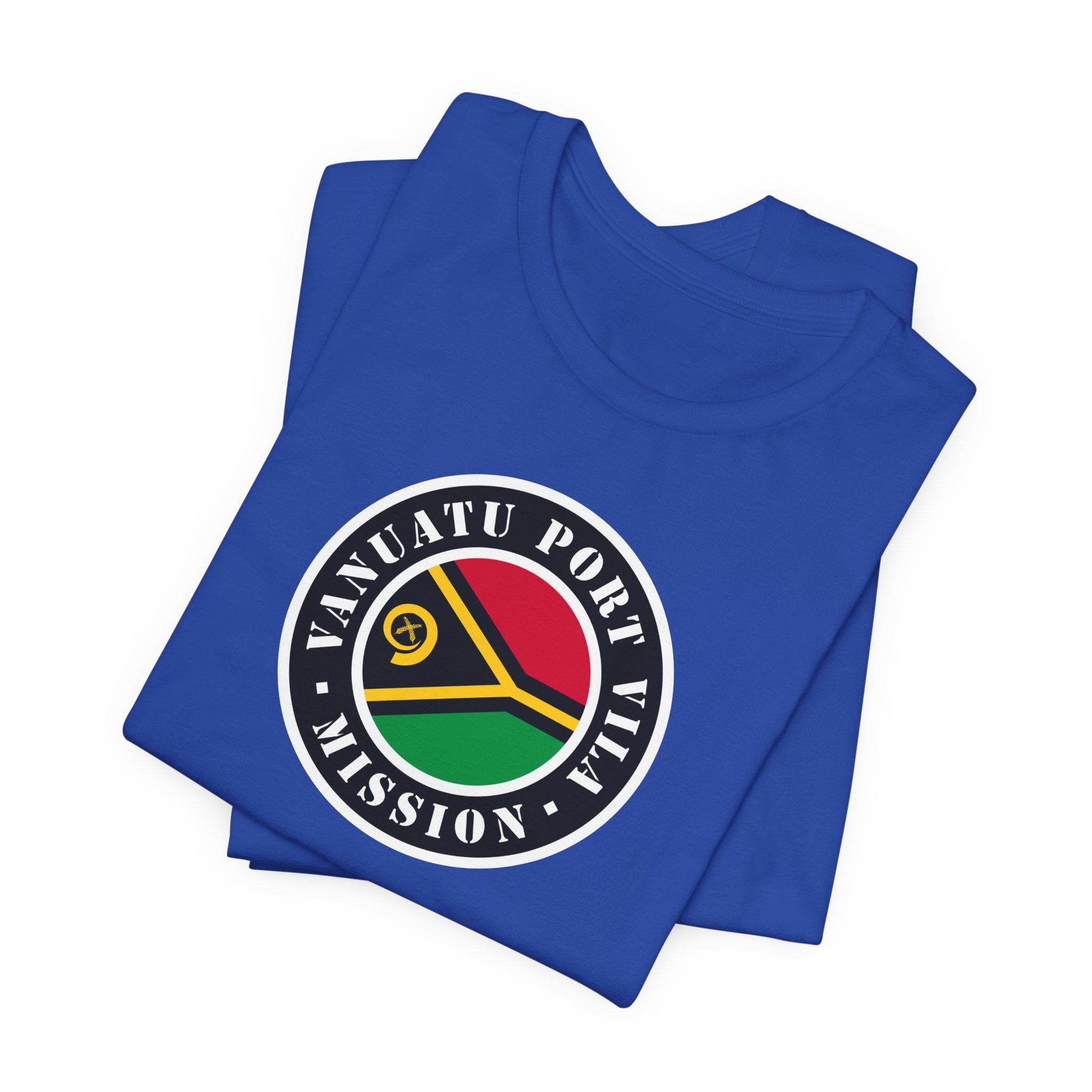 Vanuatu Port Vila Mission Flag Logo (Black Border) T-shirt - Mission Wishlist - LDS Missionary Gift Store