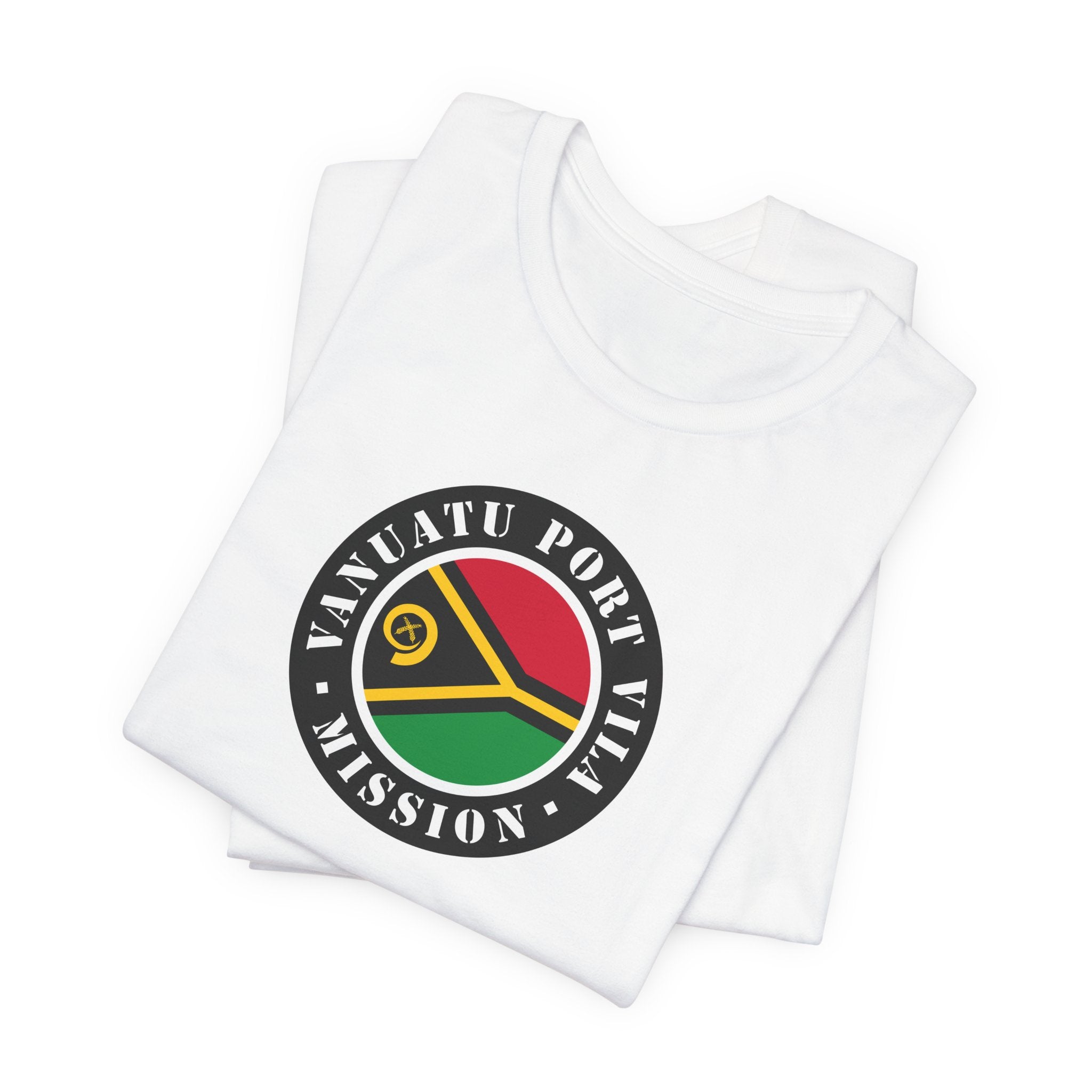 Vanuatu Port Vila Mission Flag Logo (Black Border) T-shirt - Mission Wishlist - LDS Missionary Gift Store