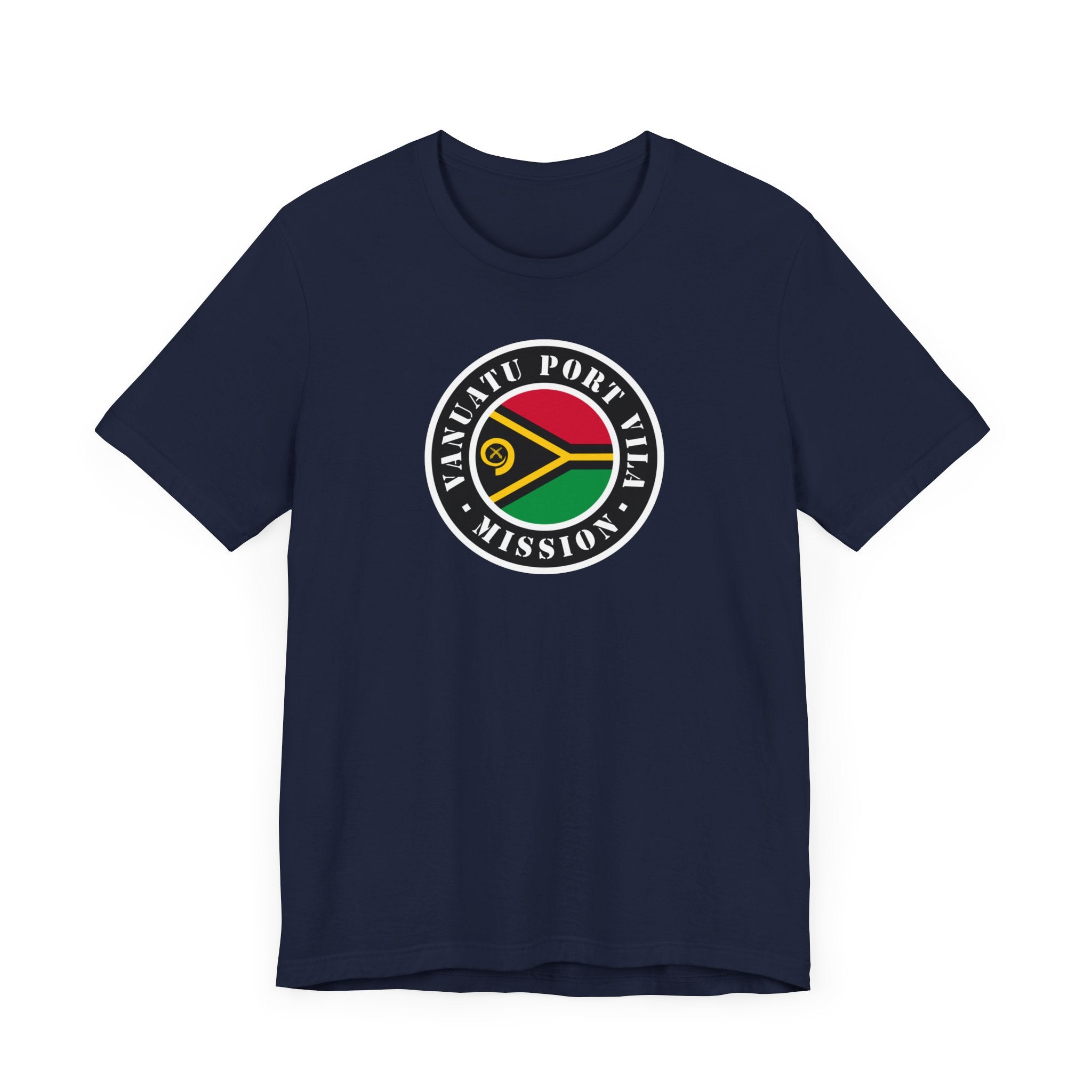 Vanuatu Port Vila Mission Flag Logo (Black Border) T-shirt - Mission Wishlist - LDS Missionary Gift Store