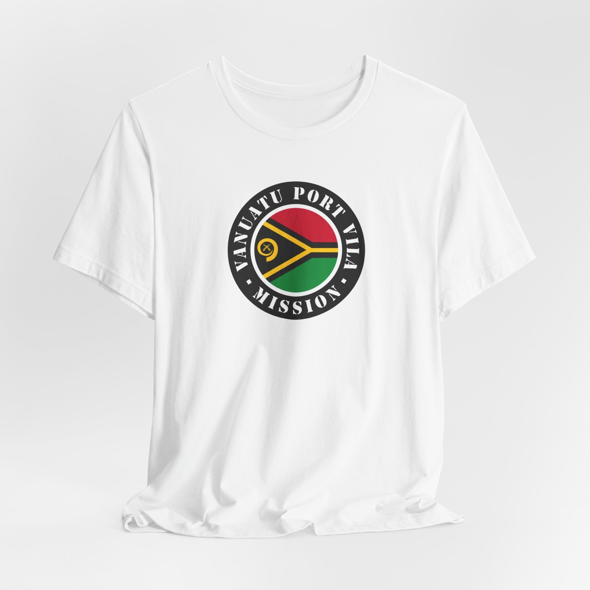 Vanuatu Port Vila Mission Flag Logo (Black Border) T-shirt - Mission Wishlist - LDS Missionary Gift Store
