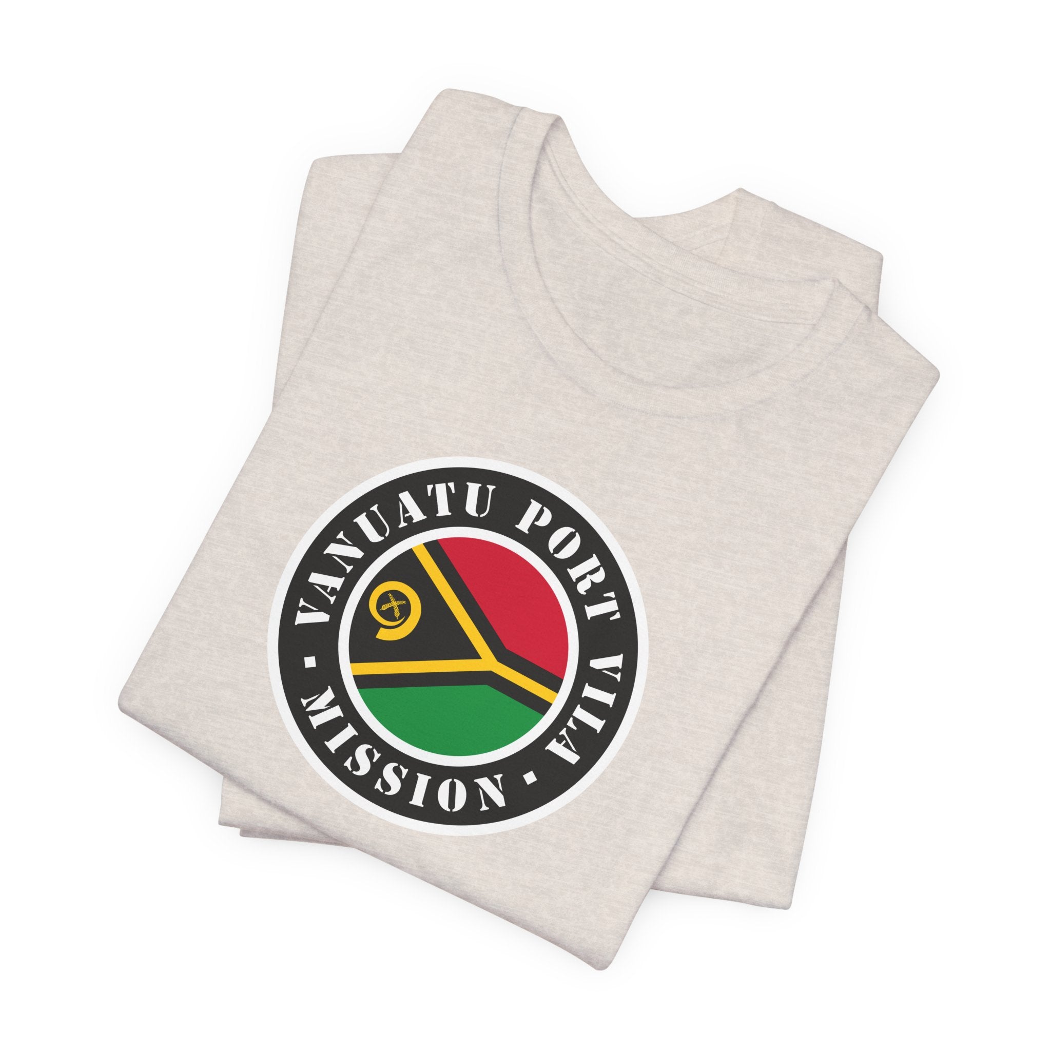Vanuatu Port Vila Mission Flag Logo (Black Border) T-shirt - Mission Wishlist - LDS Missionary Gift Store