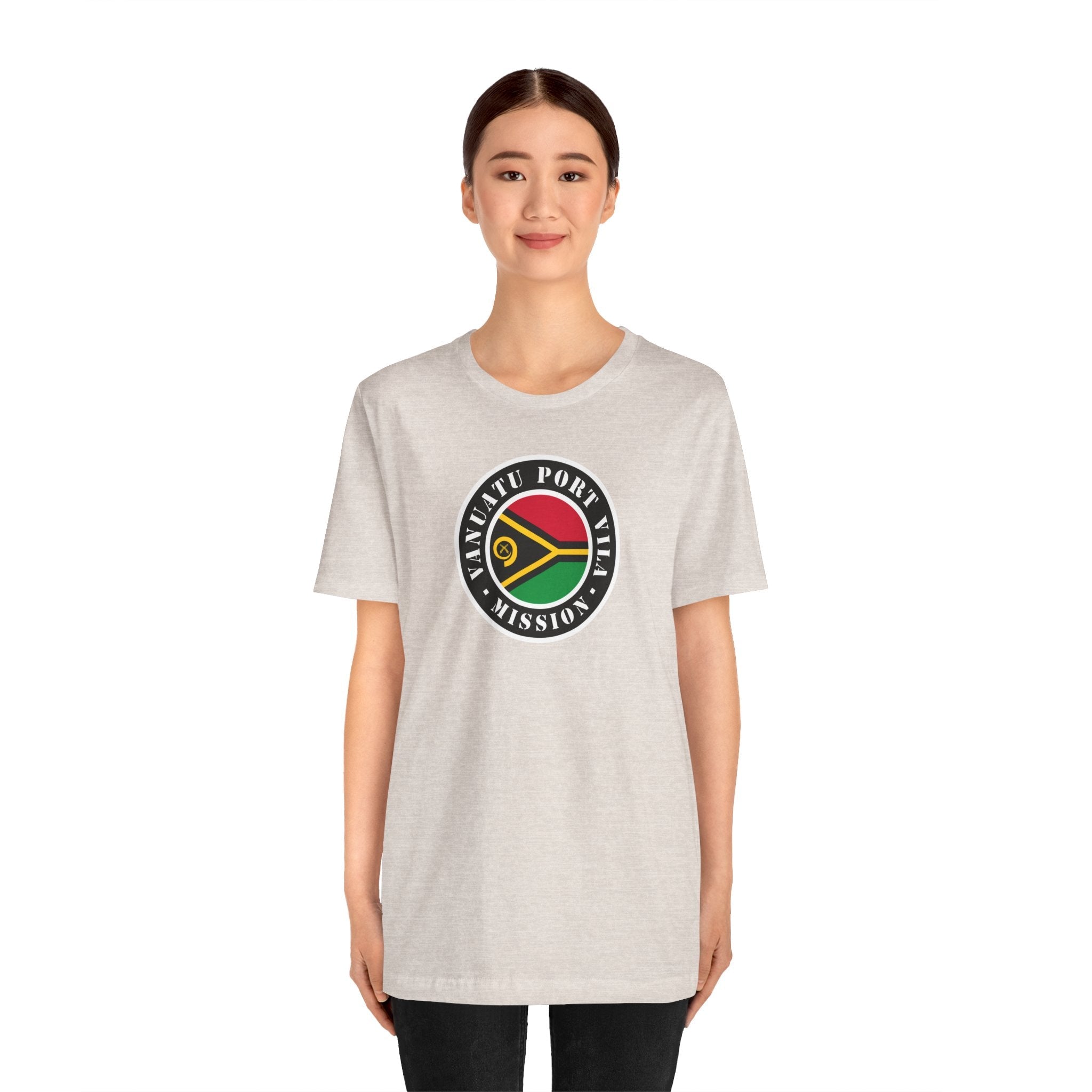 Vanuatu Port Vila Mission Flag Logo (Black Border) T-shirt - Mission Wishlist - LDS Missionary Gift Store