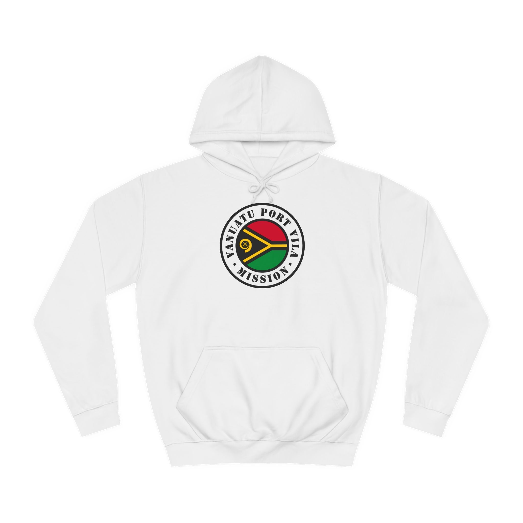 Vanuatu Port Vila Mission Flag Logo (White Border) College Hoodie - Mission Wishlist - LDS Missionary Gift Store
