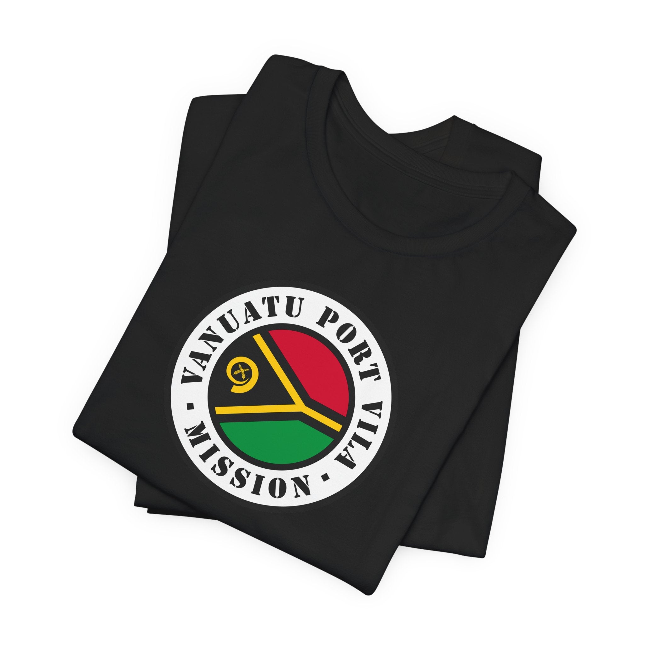 Vanuatu Port Vila Mission Flag Logo (White Border) T-shirt - Mission Wishlist - LDS Missionary Gift Store