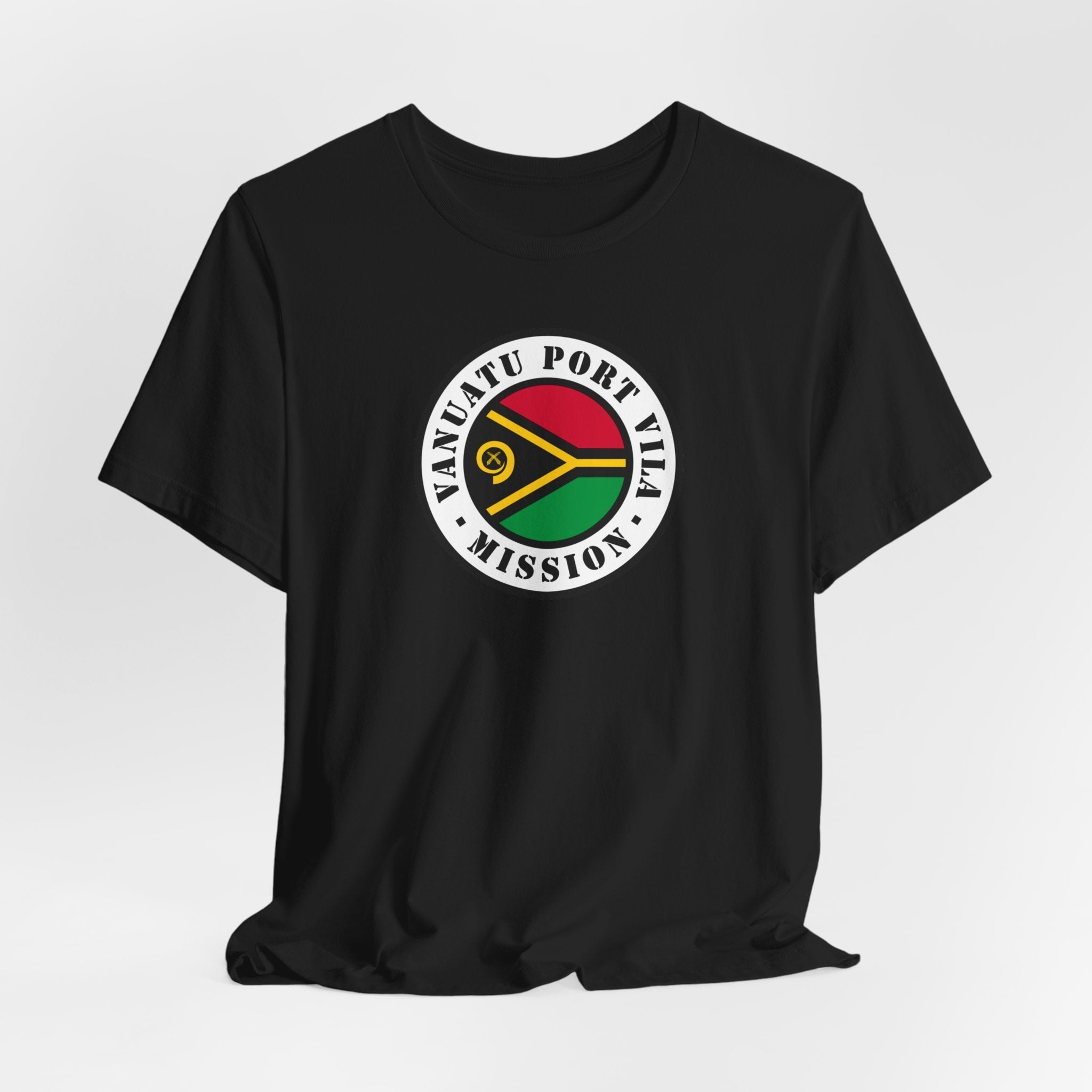Vanuatu Port Vila Mission Flag Logo (White Border) T-shirt - Mission Wishlist - LDS Missionary Gift Store
