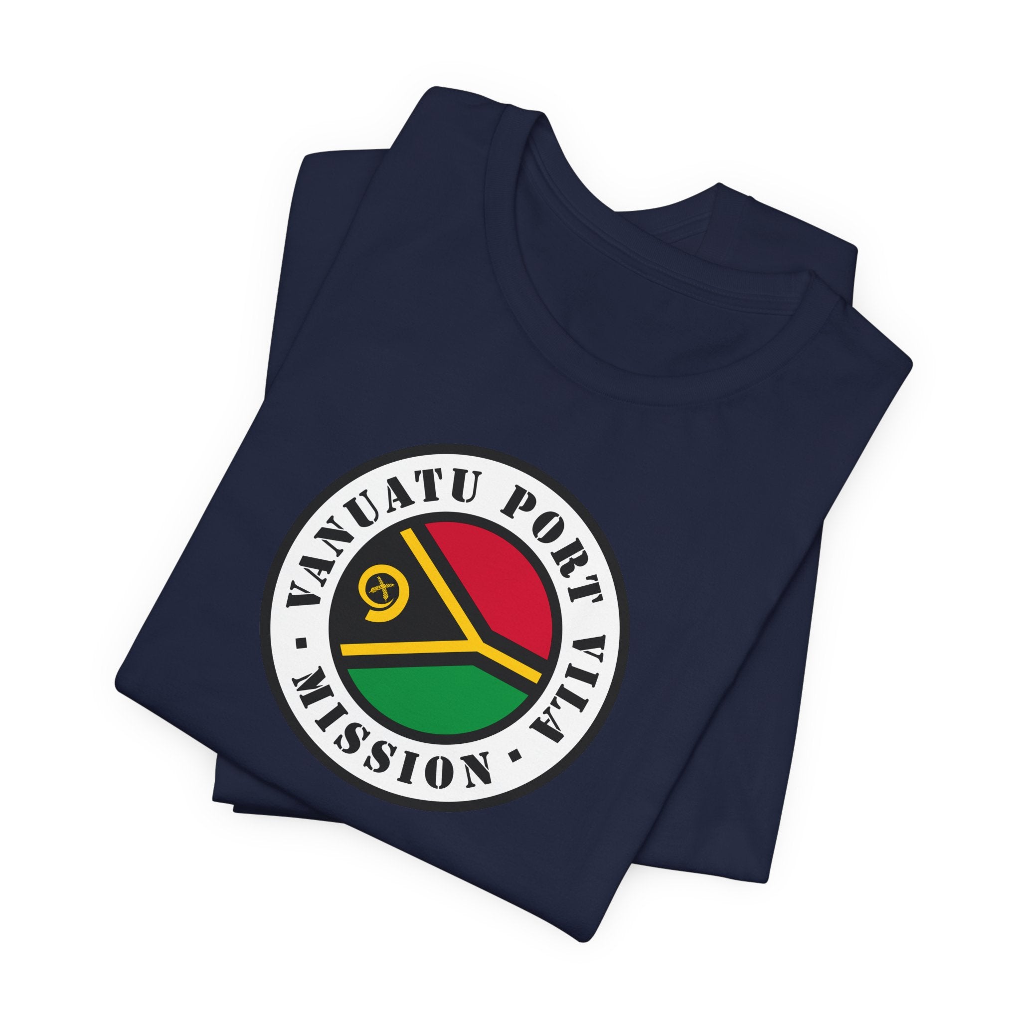Vanuatu Port Vila Mission Flag Logo (White Border) T-shirt - Mission Wishlist - LDS Missionary Gift Store