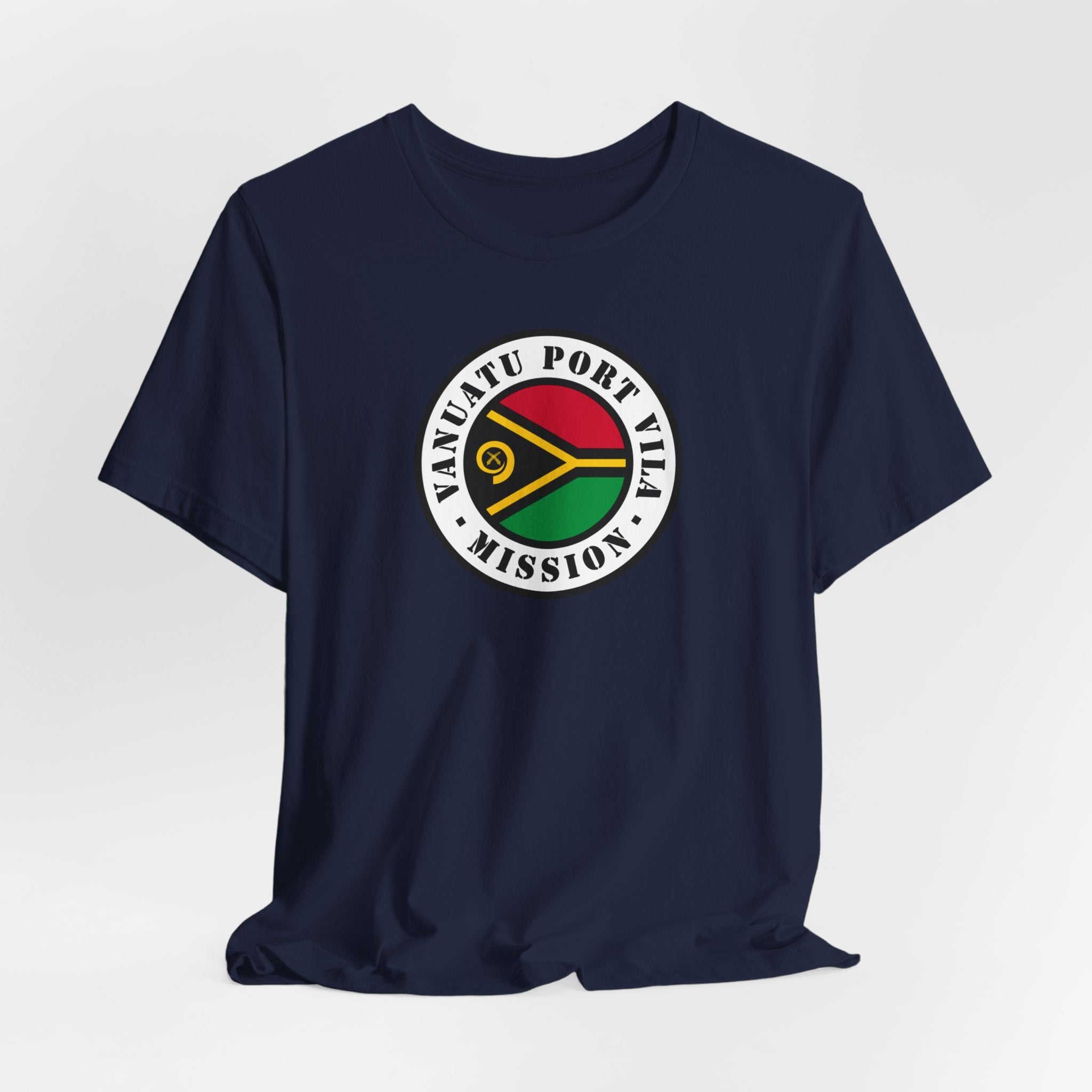 Vanuatu Port Vila Mission Flag Logo (White Border) T-shirt - Mission Wishlist - LDS Missionary Gift Store