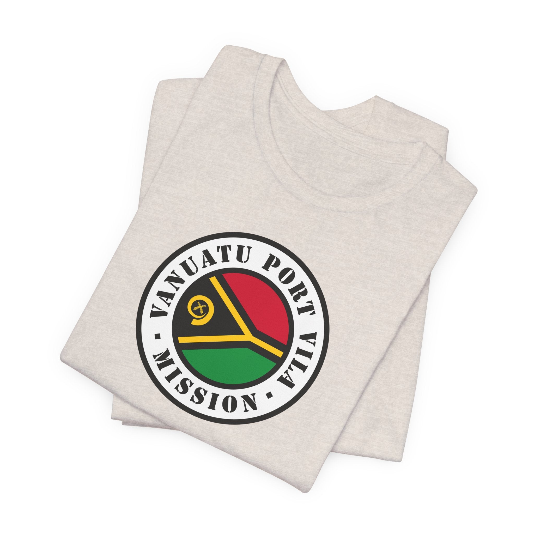 Vanuatu Port Vila Mission Flag Logo (White Border) T-shirt - Mission Wishlist - LDS Missionary Gift Store