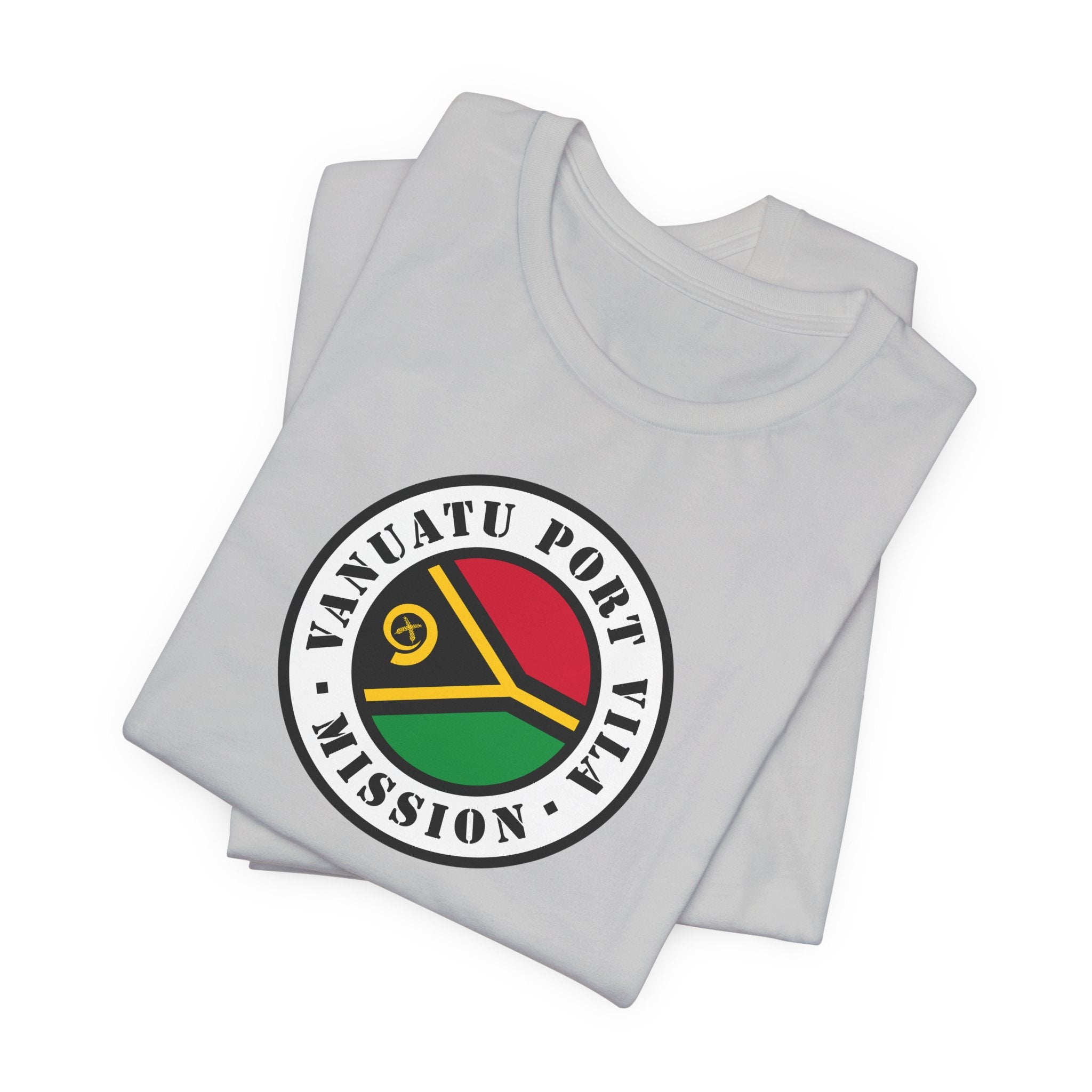 Vanuatu Port Vila Mission Flag Logo (White Border) T-shirt - Mission Wishlist - LDS Missionary Gift Store
