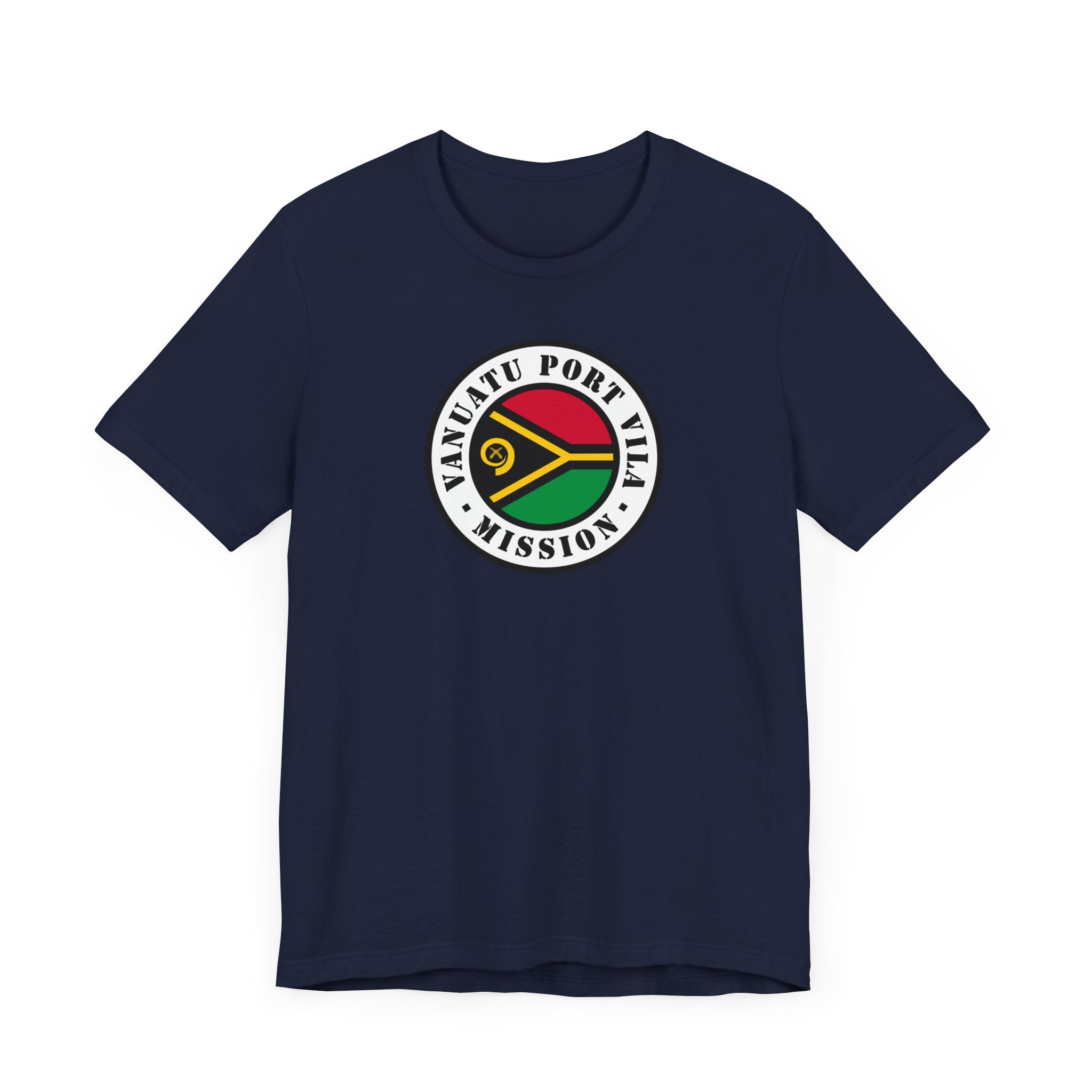 Vanuatu Port Vila Mission Flag Logo (White Border) T-shirt - Mission Wishlist - LDS Missionary Gift Store