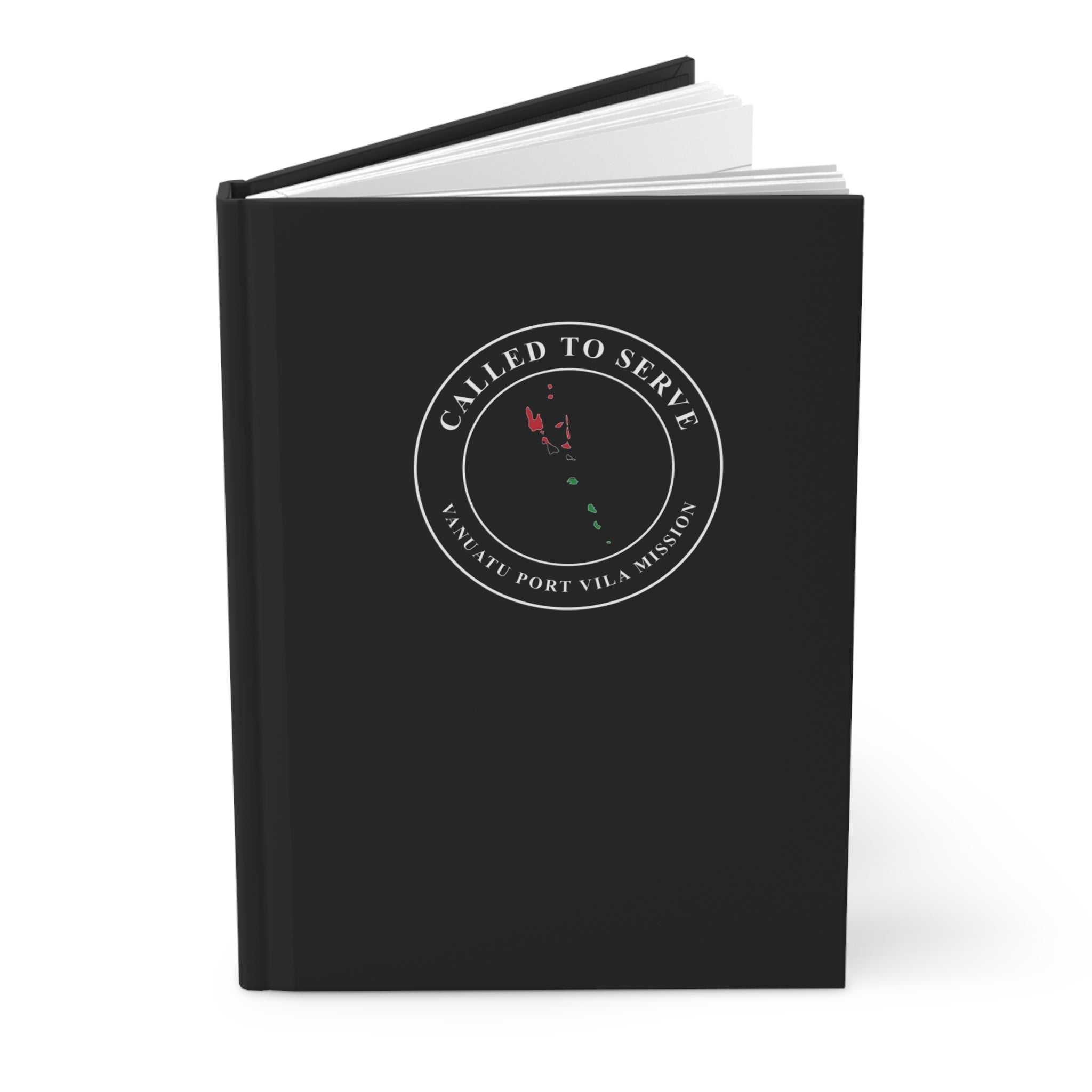 Vanuatu Port Vila Mission Flag Map Called to Serve Black Hardcover Journal Matte - Latter-Day Saint LDS Missionary Gift - Book of Mormon