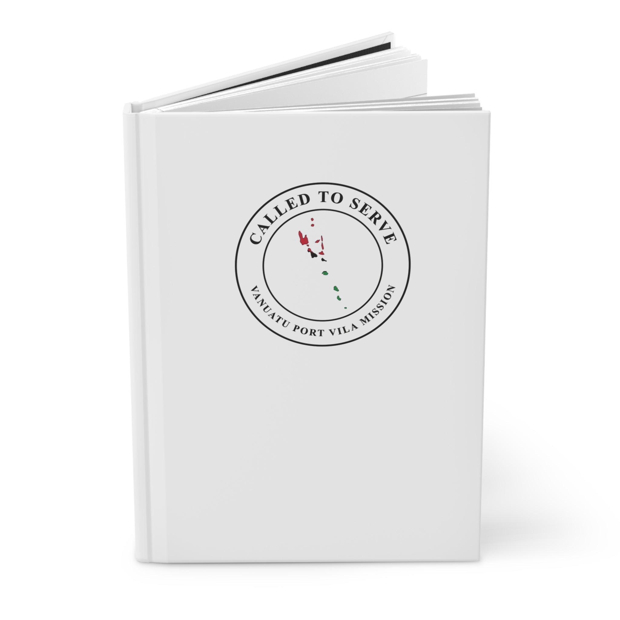 Vanuatu Port Vila Mission Flag Map Called to Serve White Hardcover Journal Matte - Latter-Day Saint LDS Missionary Gift - Book of Mormon