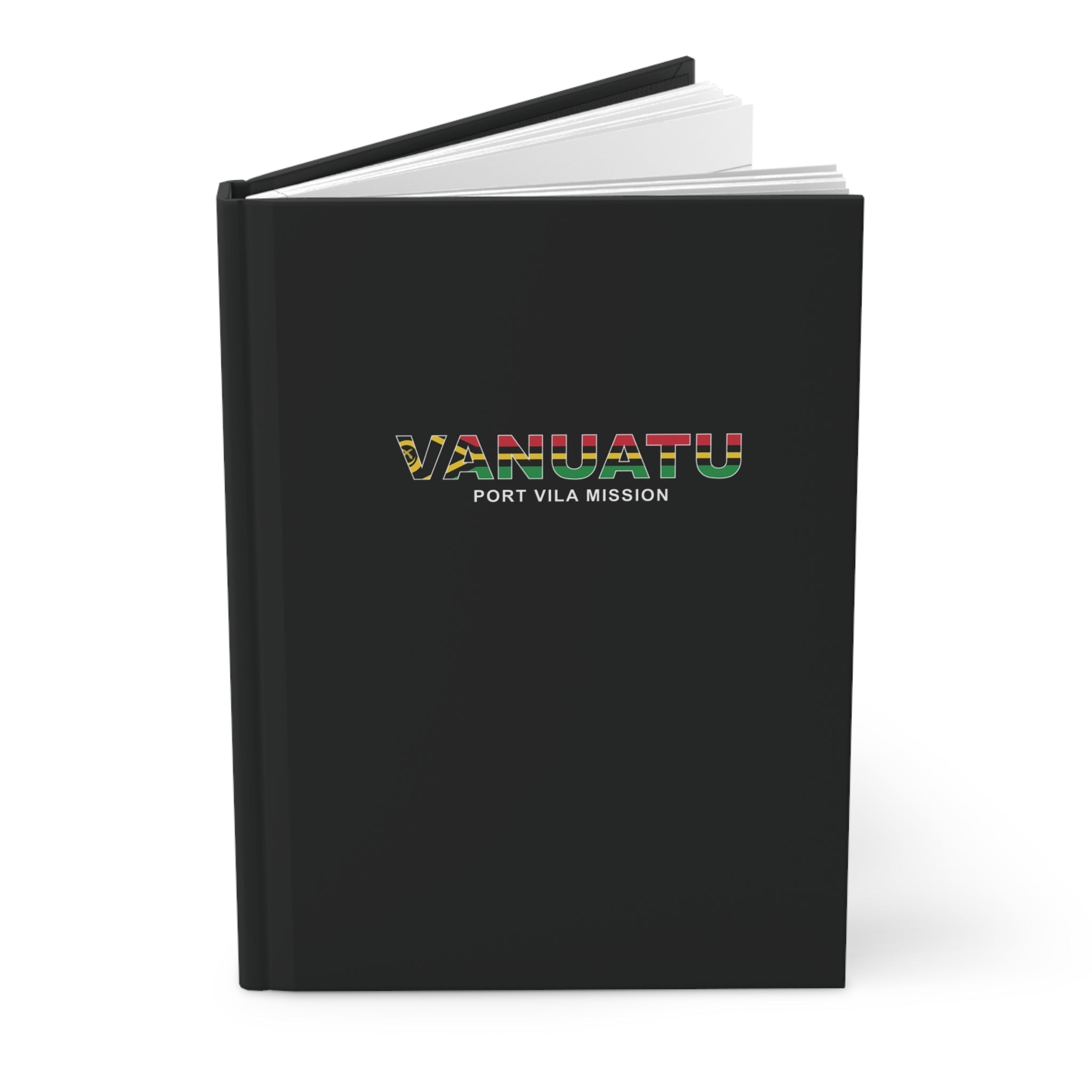 Vanuatu Port Vila Mission Flag Title Black Hardcover Journal Matte - Latter-Day Saint LDS Missionary Gift - Book of Mormon