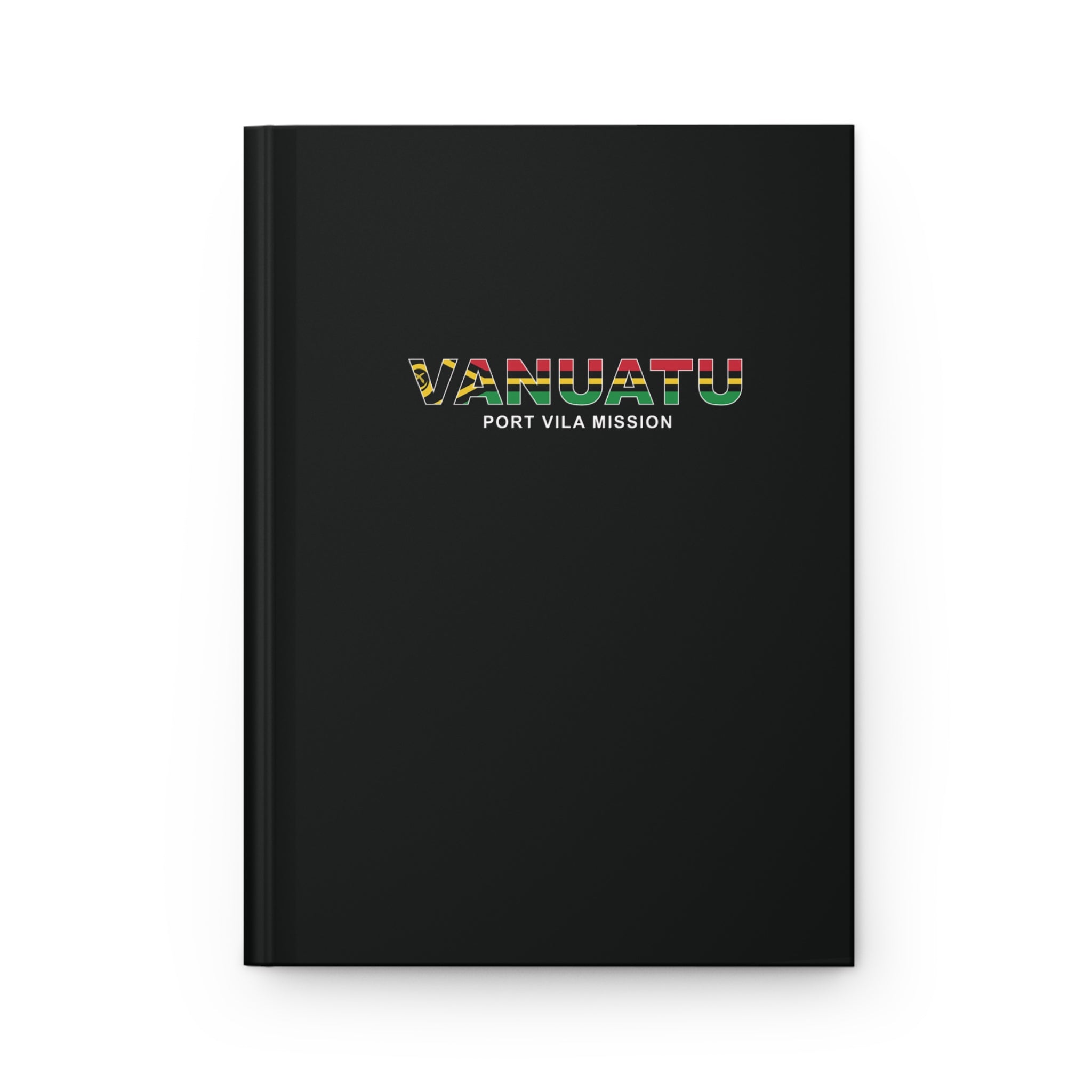 Vanuatu Port Vila Mission Flag Title Black Hardcover Journal Matte - Latter-Day Saint LDS Missionary Gift - Book of Mormon