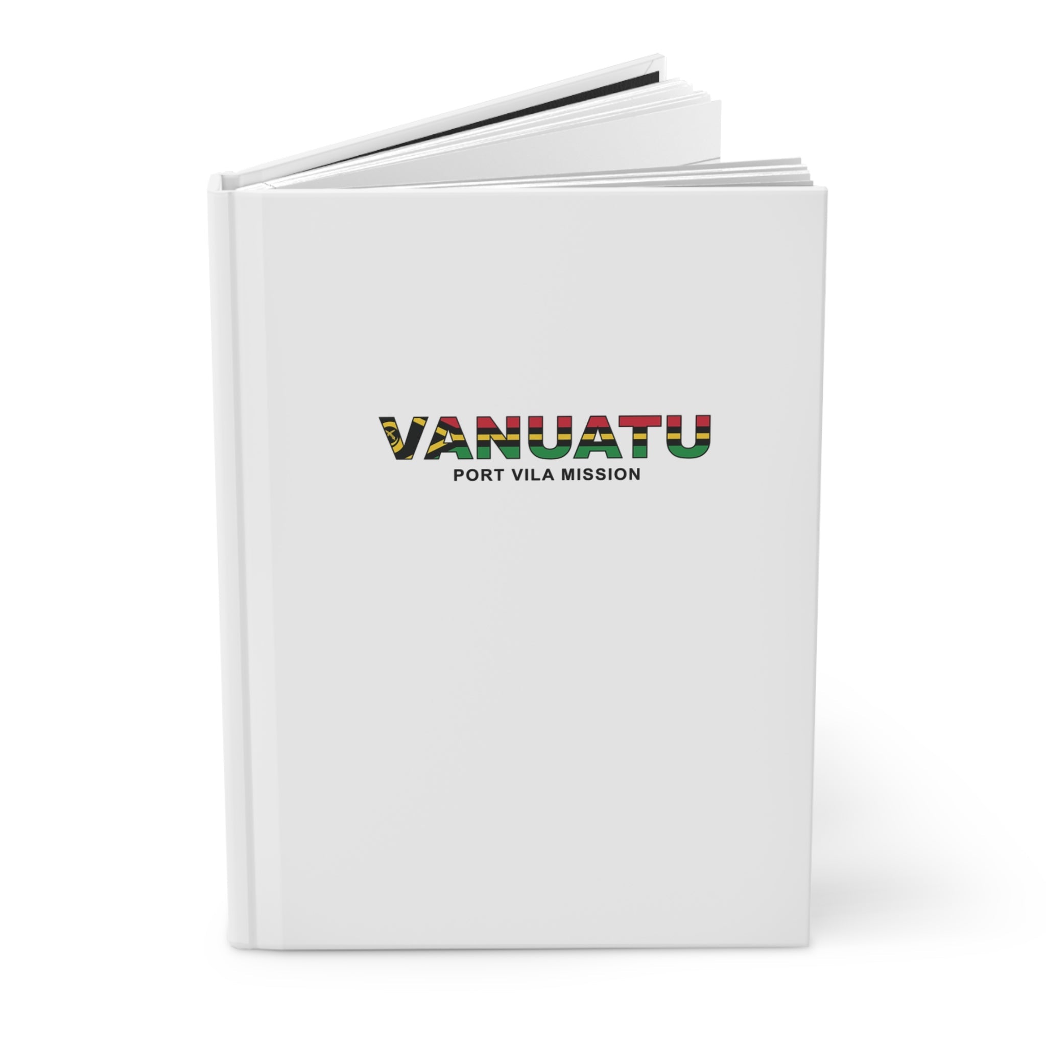 Vanuatu Port Vila Mission Flag Title White Hardcover Journal Matte - Latter-Day Saint LDS Missionary Gift - Book of Mormon