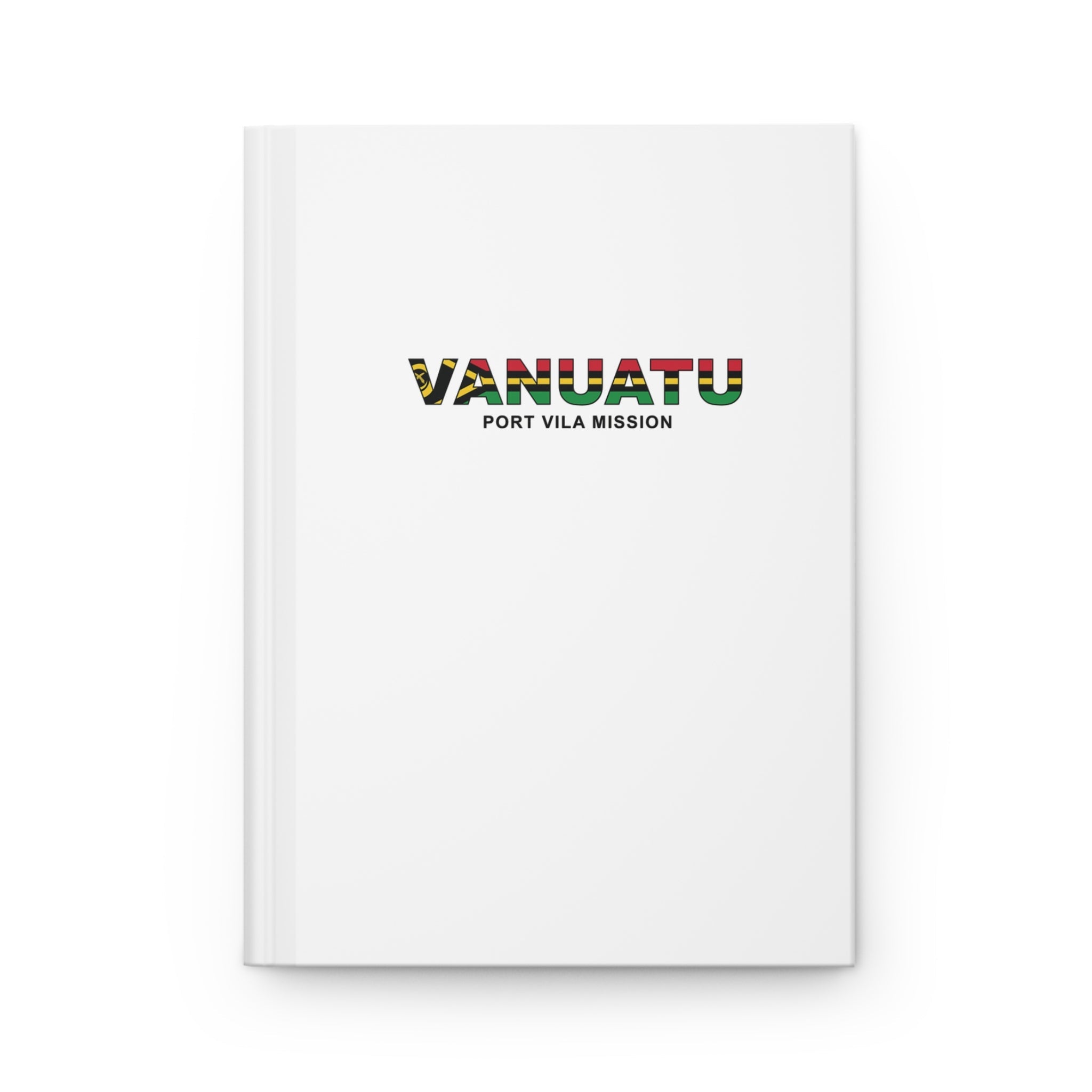 Vanuatu Port Vila Mission Flag Title White Hardcover Journal Matte - Latter-Day Saint LDS Missionary Gift - Book of Mormon