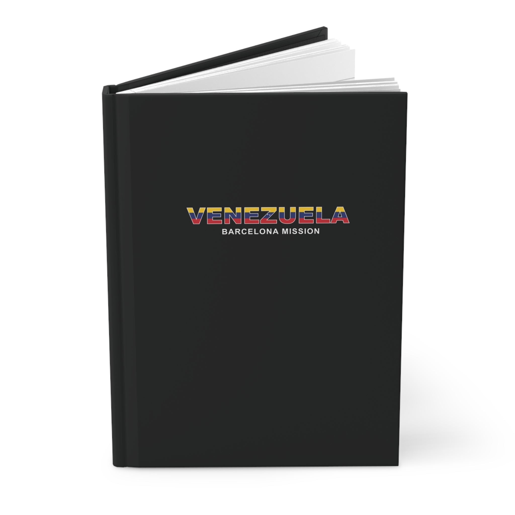 Venezuela Barcelona Mission Flag Title Black Hardcover Journal Matte - Mission Wishlist - LDS Missionary Gift Store