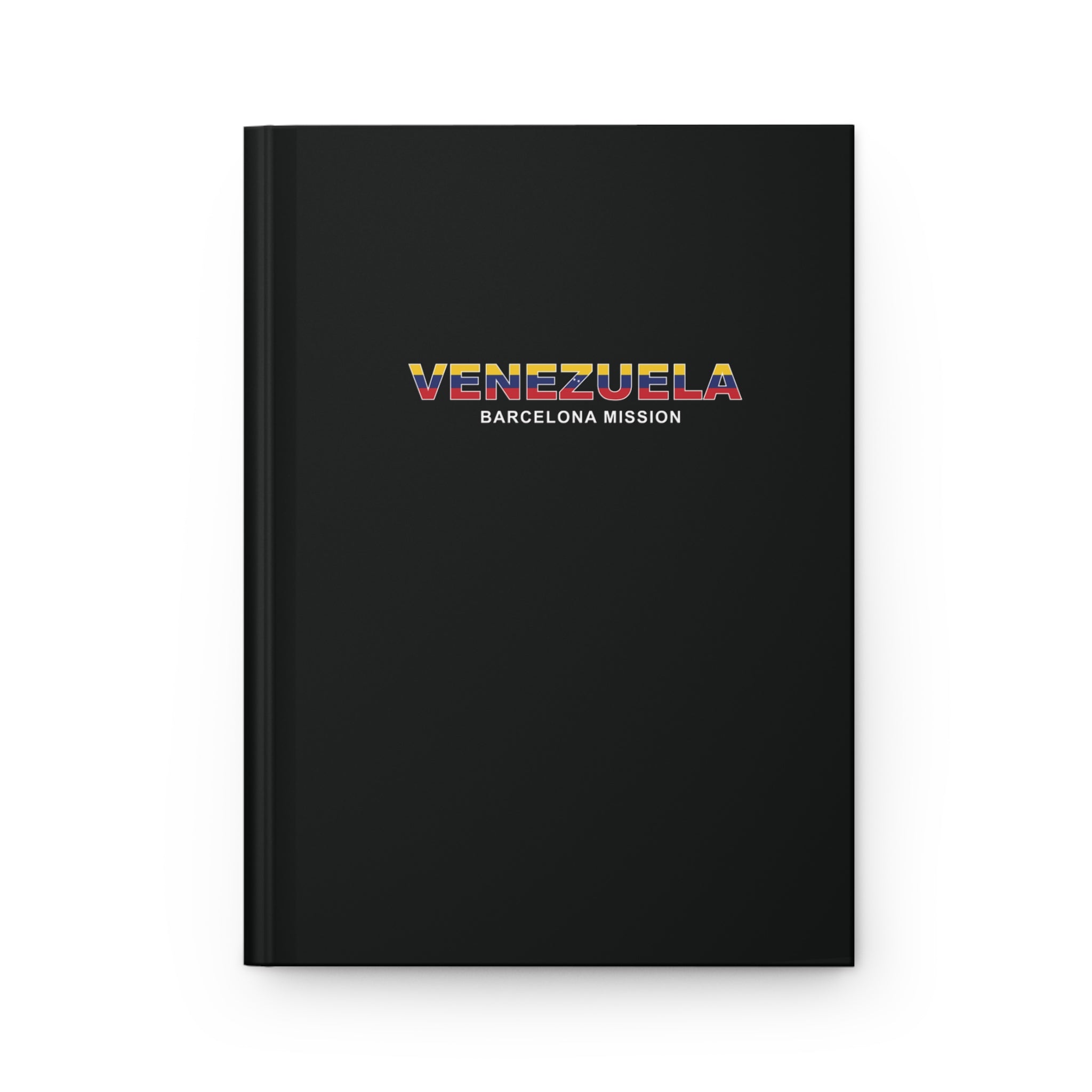 Venezuela Barcelona Mission Flag Title Black Hardcover Journal Matte - Mission Wishlist - LDS Missionary Gift Store