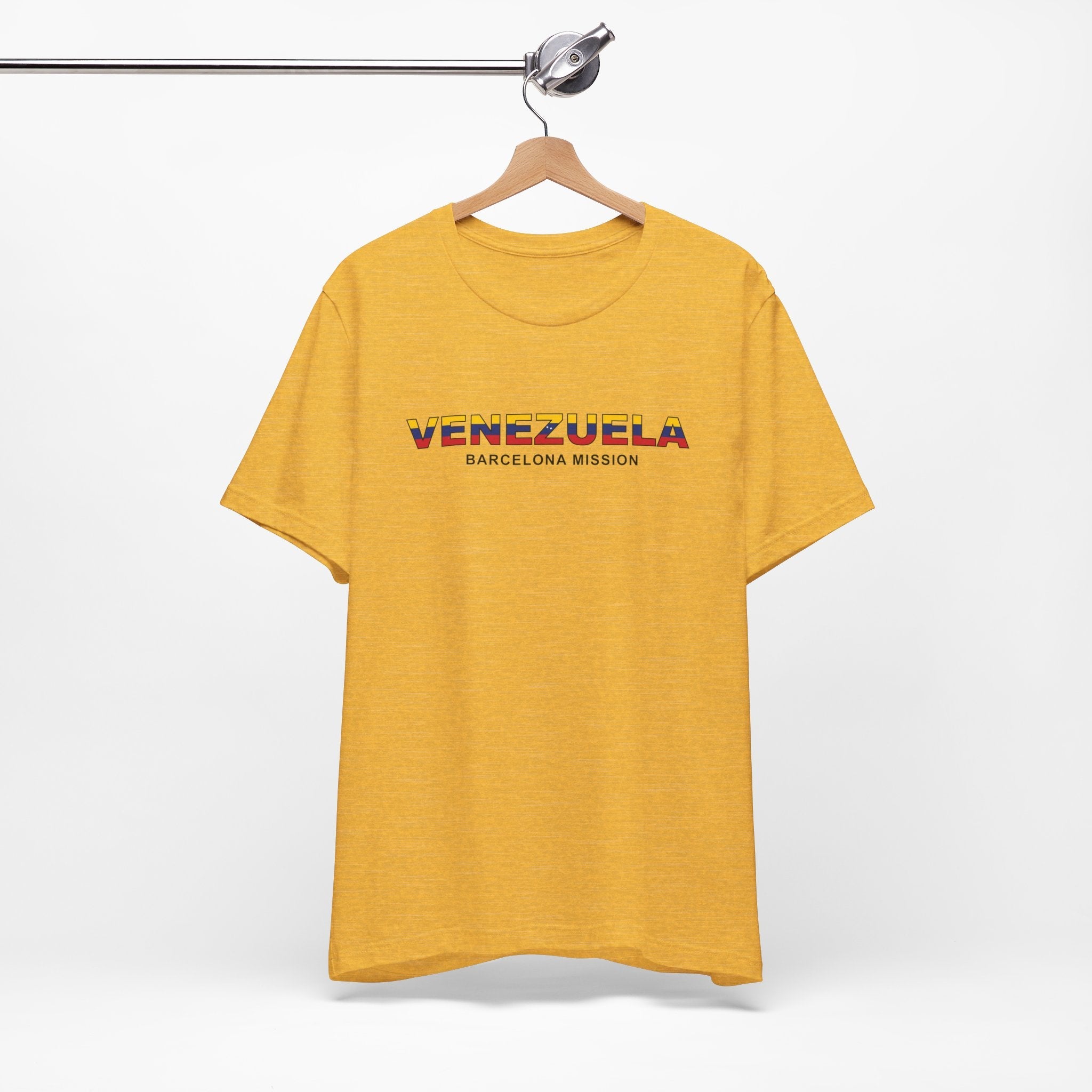 Venezuela Barcelona Mission Flag Title T-shirt - Latter-Day Saint LDS Missionary Gift - Book of Mormon