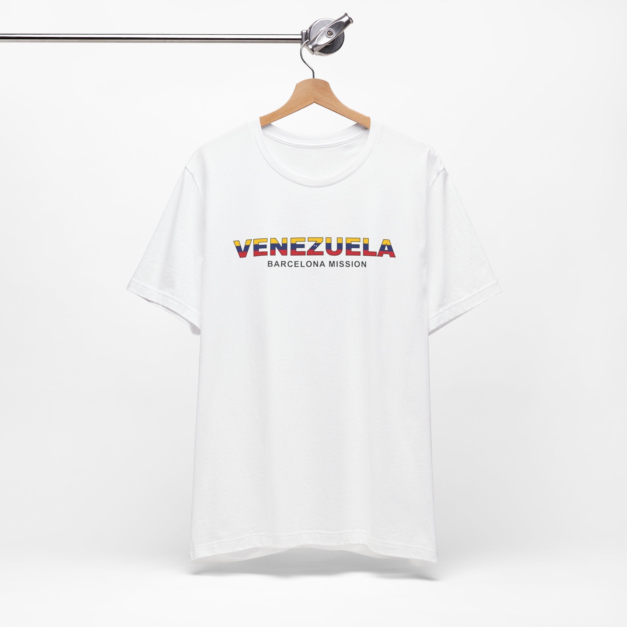 Venezuela Barcelona Mission Flag Title T-shirt - Latter-Day Saint LDS Missionary Gift - Book of Mormon