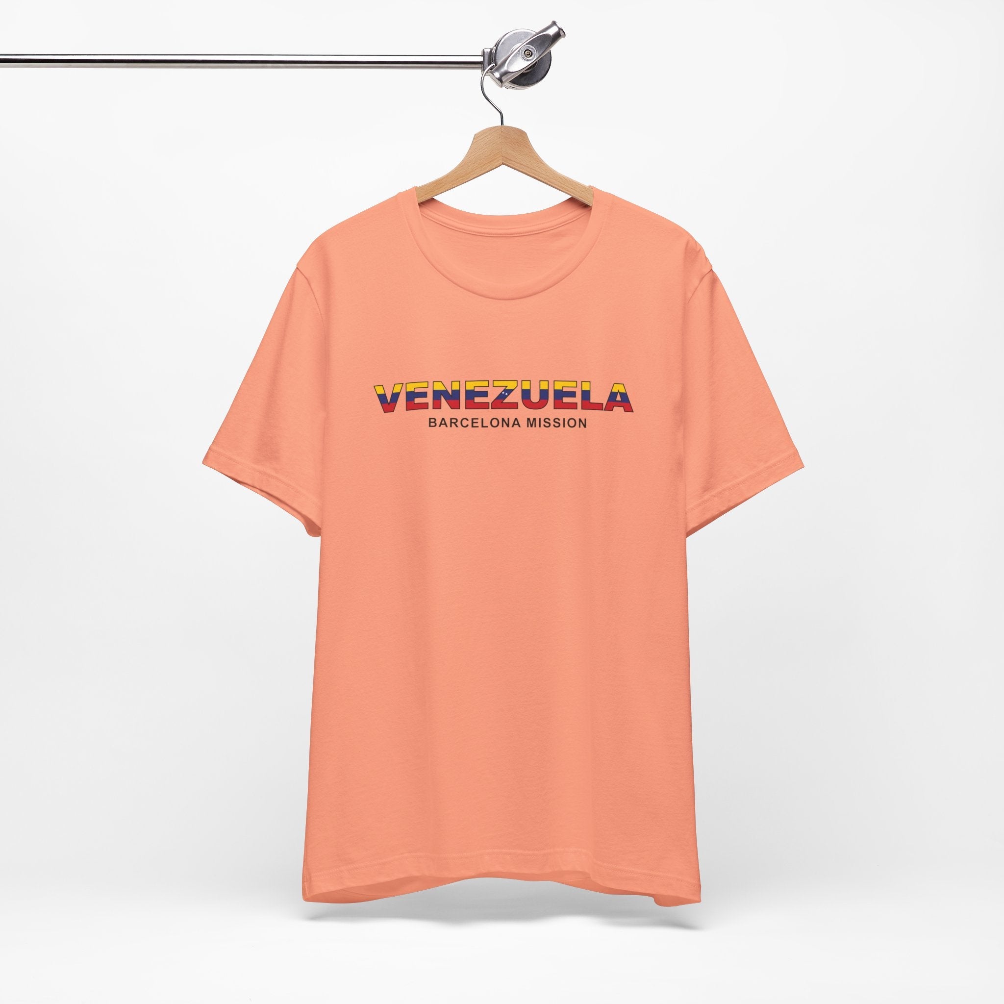 Venezuela Barcelona Mission Flag Title T-shirt - Latter-Day Saint LDS Missionary Gift - Book of Mormon