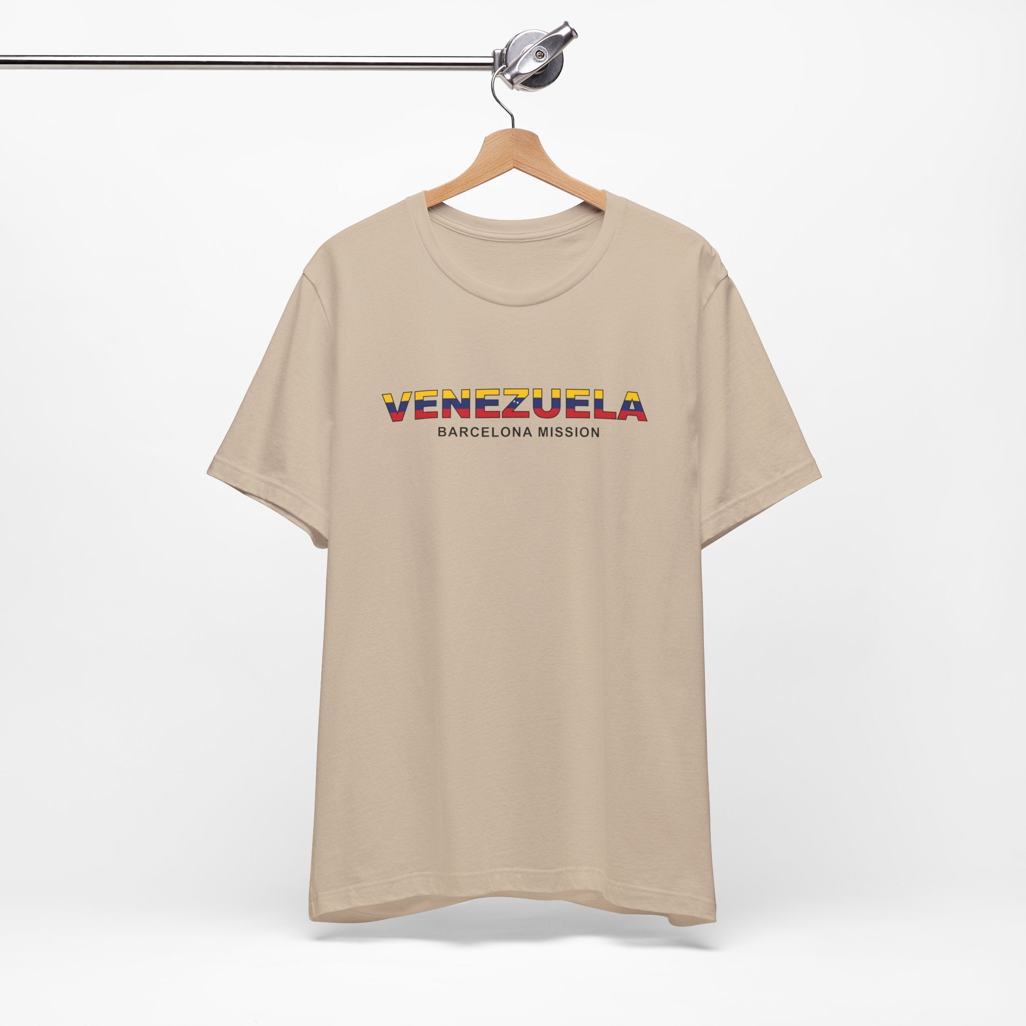 Venezuela Barcelona Mission Flag Title T-shirt - Latter-Day Saint LDS Missionary Gift - Book of Mormon