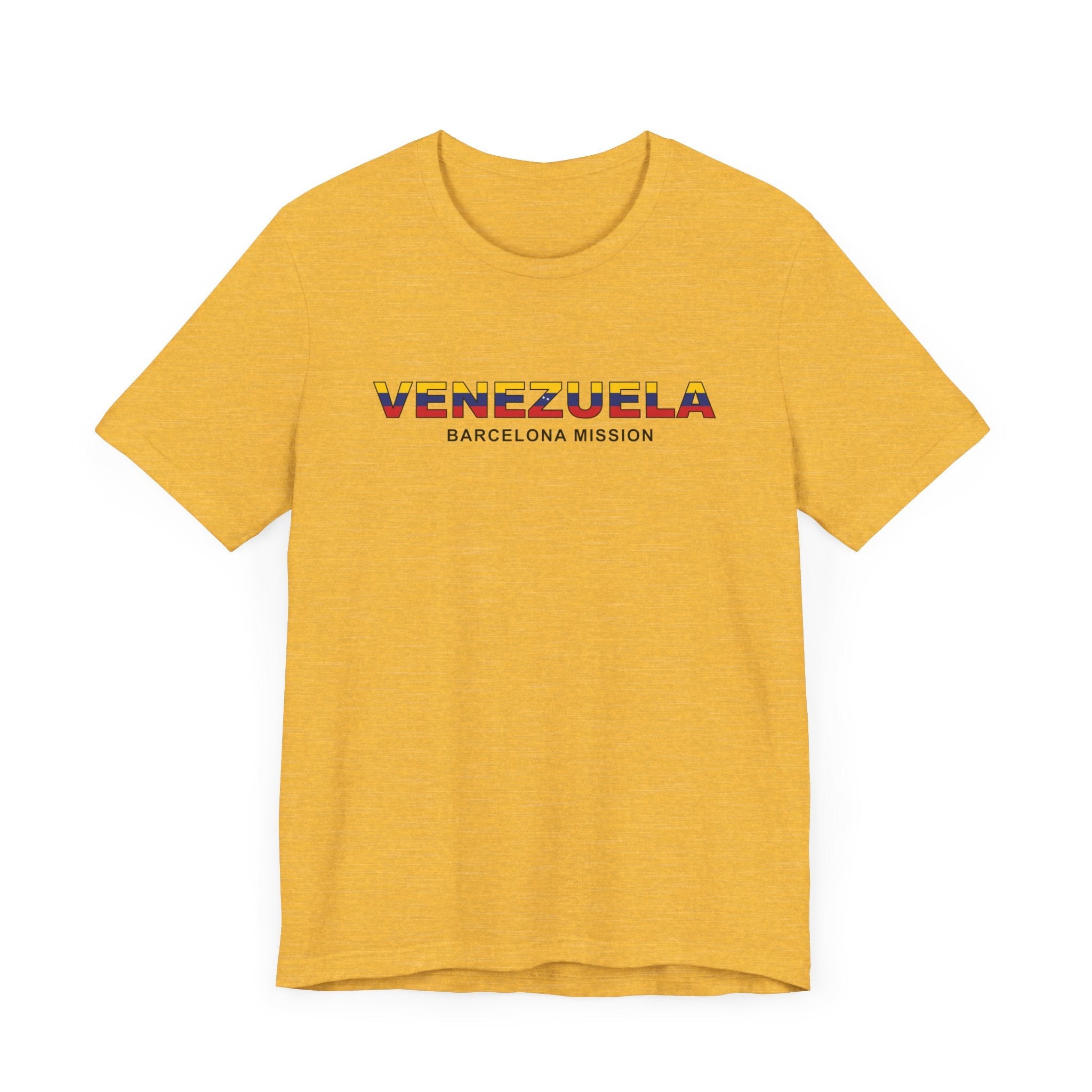 Venezuela Barcelona Mission Flag Title T-shirt - Latter-Day Saint LDS Missionary Gift - Book of Mormon