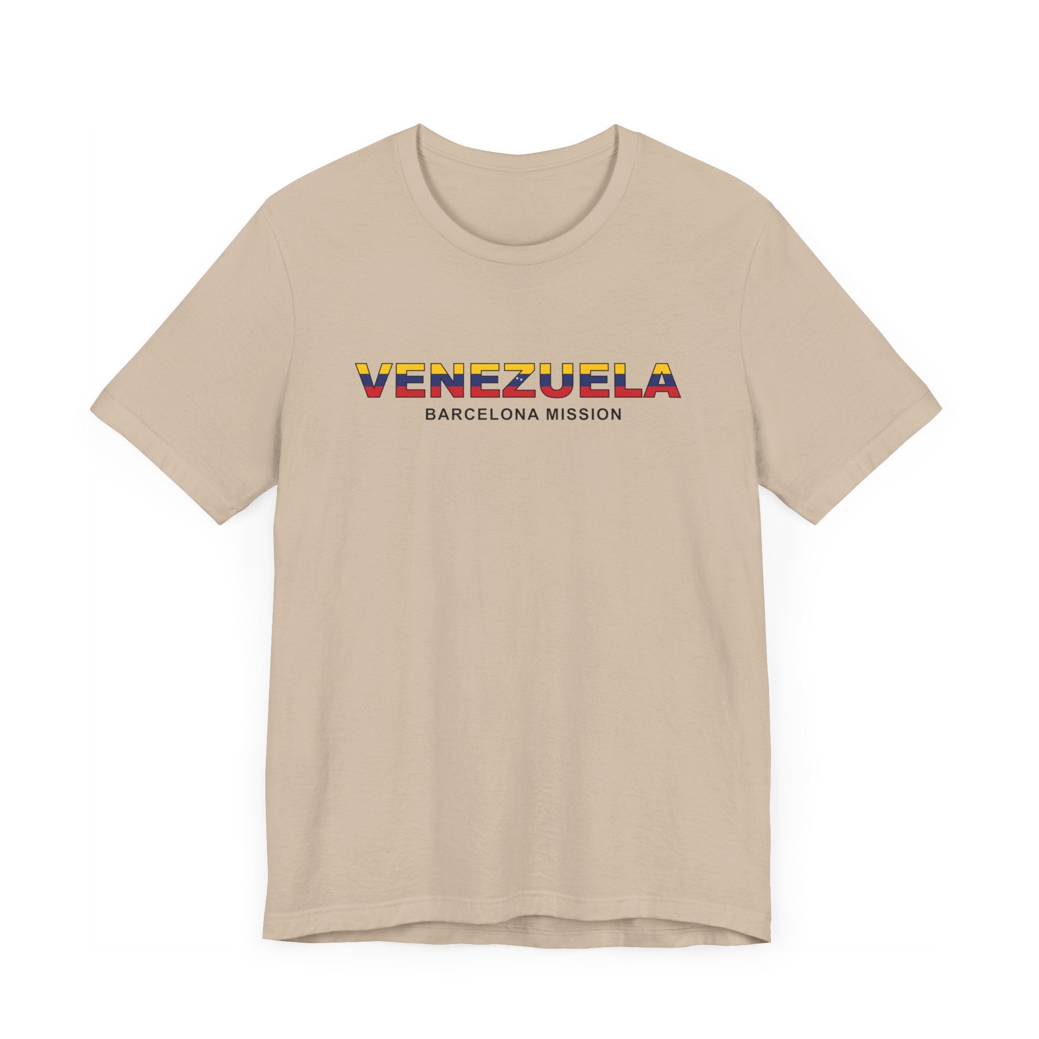Venezuela Barcelona Mission Flag Title T-shirt - Latter-Day Saint LDS Missionary Gift - Book of Mormon