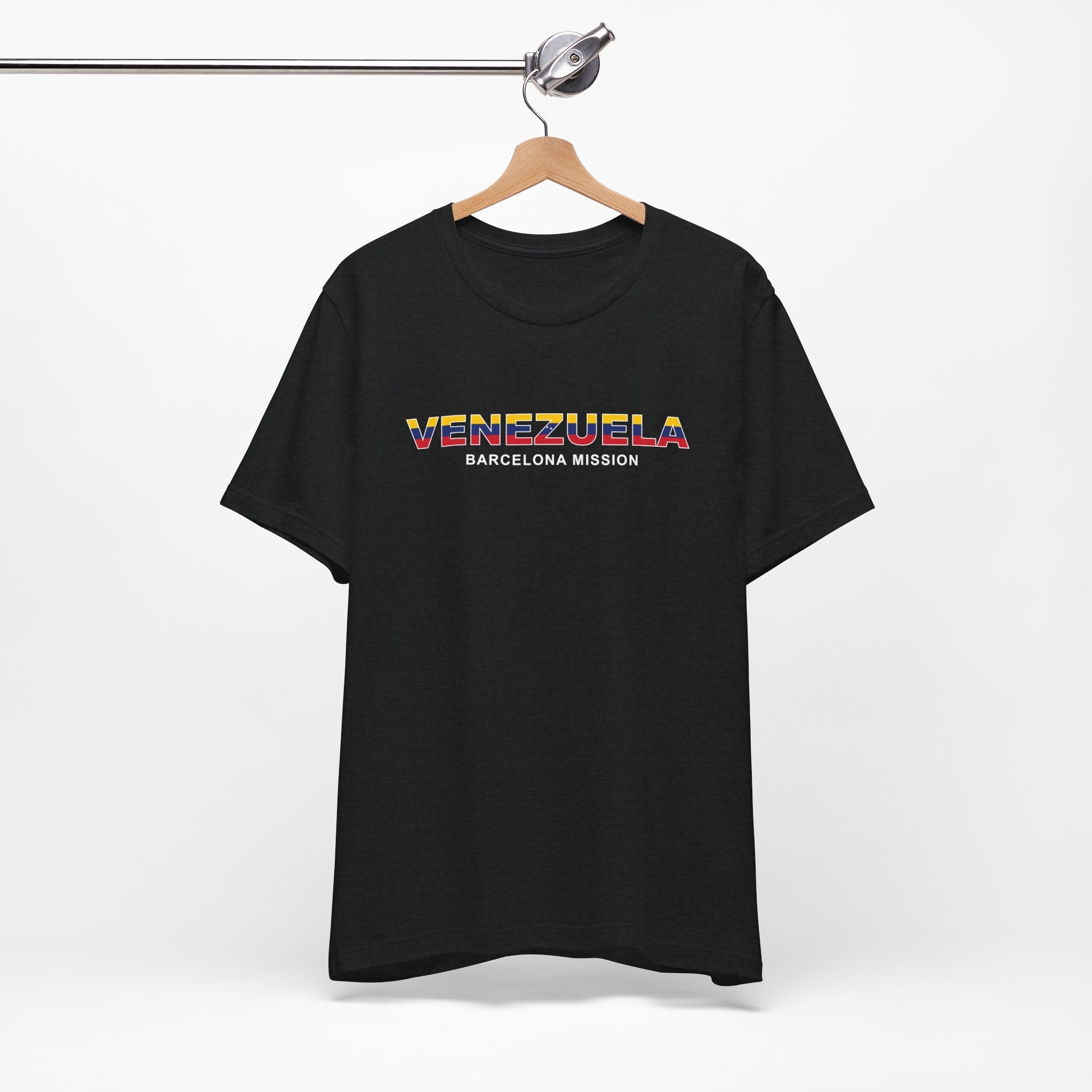 Venezuela Barcelona Mission Flag Title T-shirt - Latter-Day Saint LDS Missionary Gift - Book of Mormon