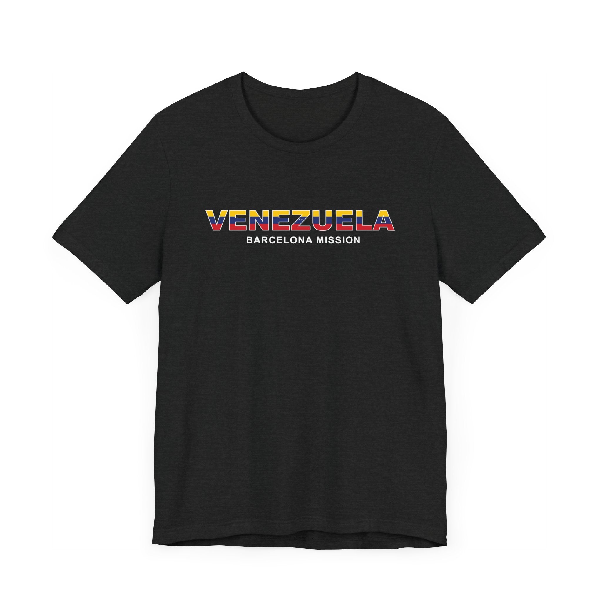Venezuela Barcelona Mission Flag Title T-shirt - Latter-Day Saint LDS Missionary Gift - Book of Mormon