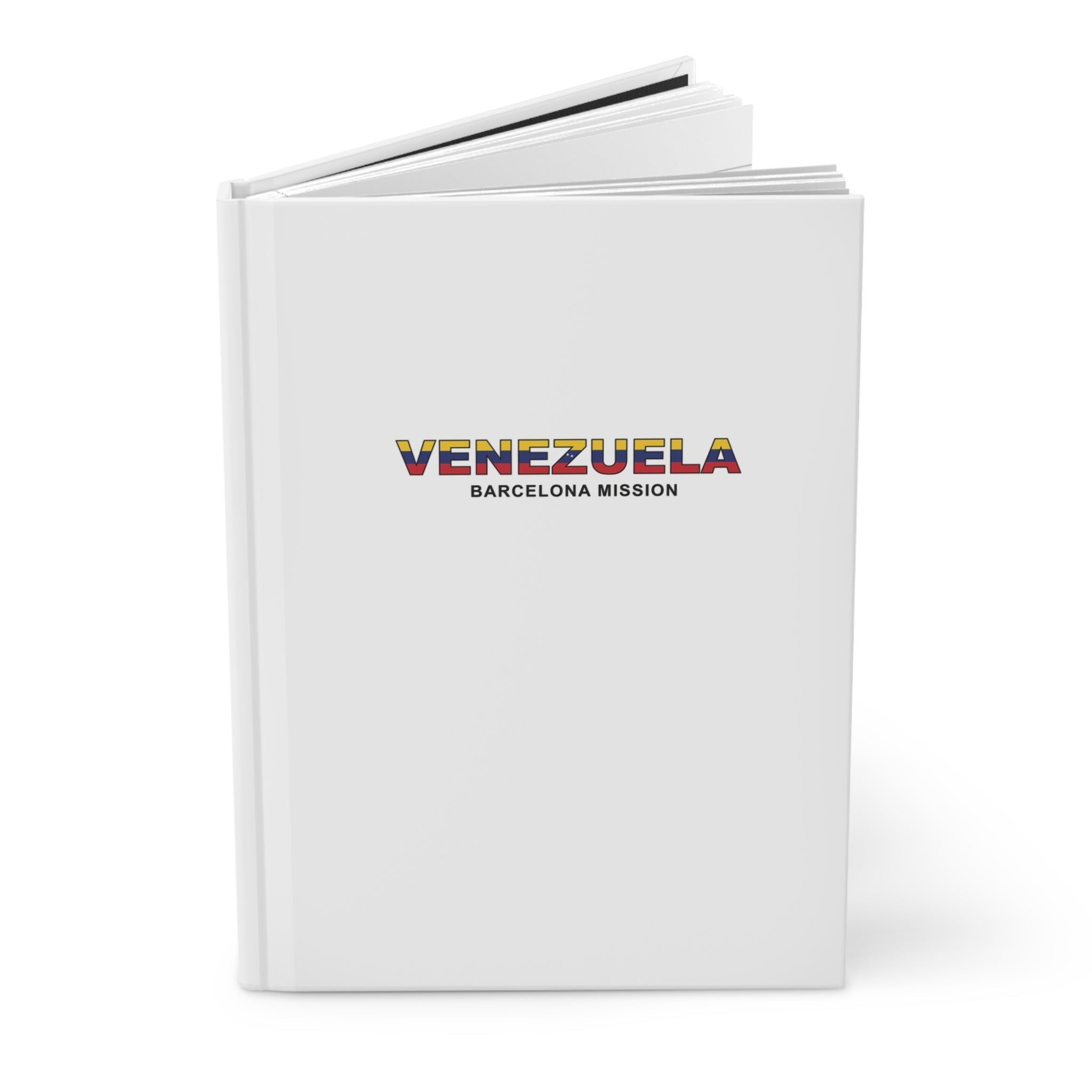 Venezuela Barcelona Mission Flag Title White Hardcover Journal Matte - Mission Wishlist - LDS Missionary Gift Store