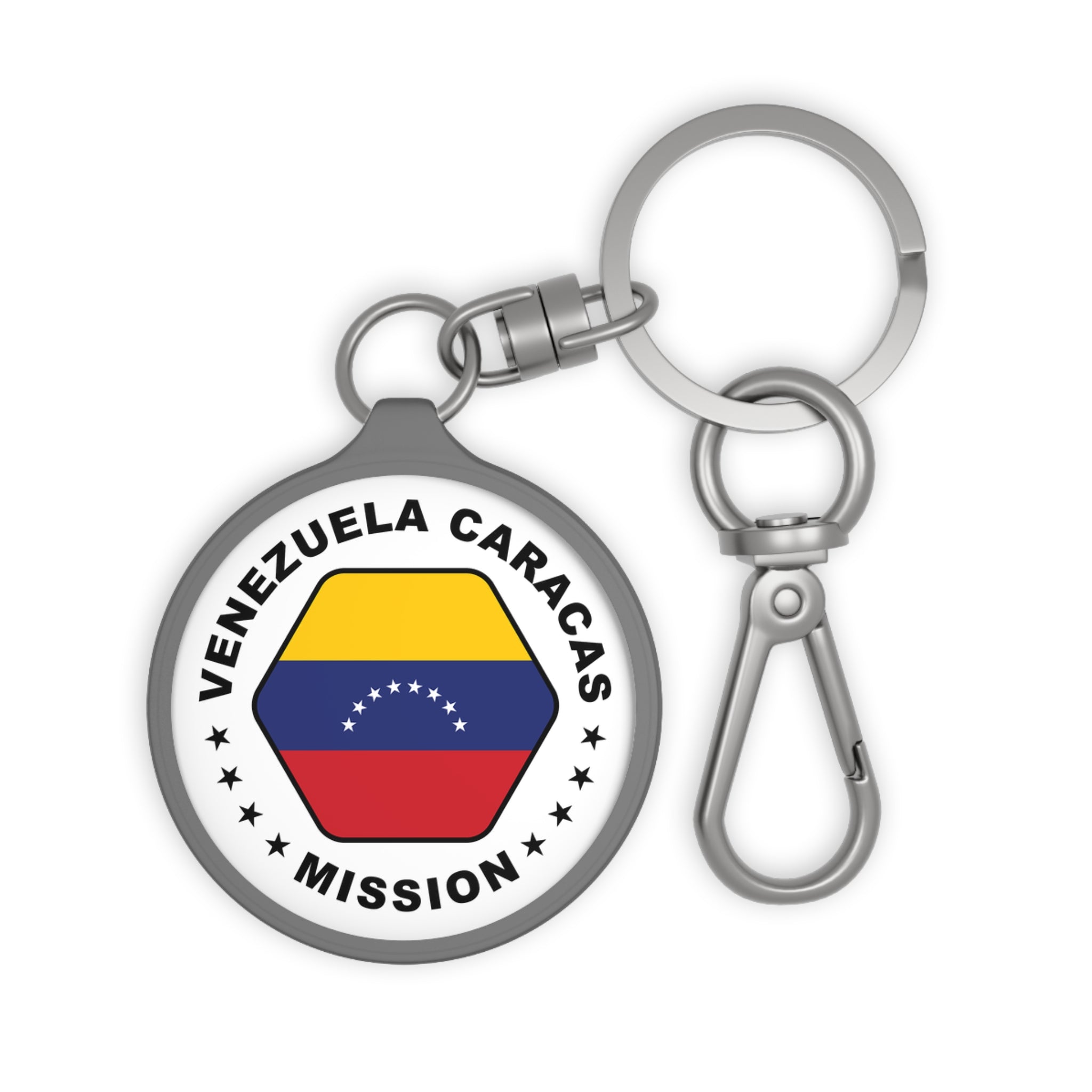 Venezuela Caracas Mission Circle Flag Key Tag - Latter-Day Saint LDS Missionary Gift - Book of Mormon