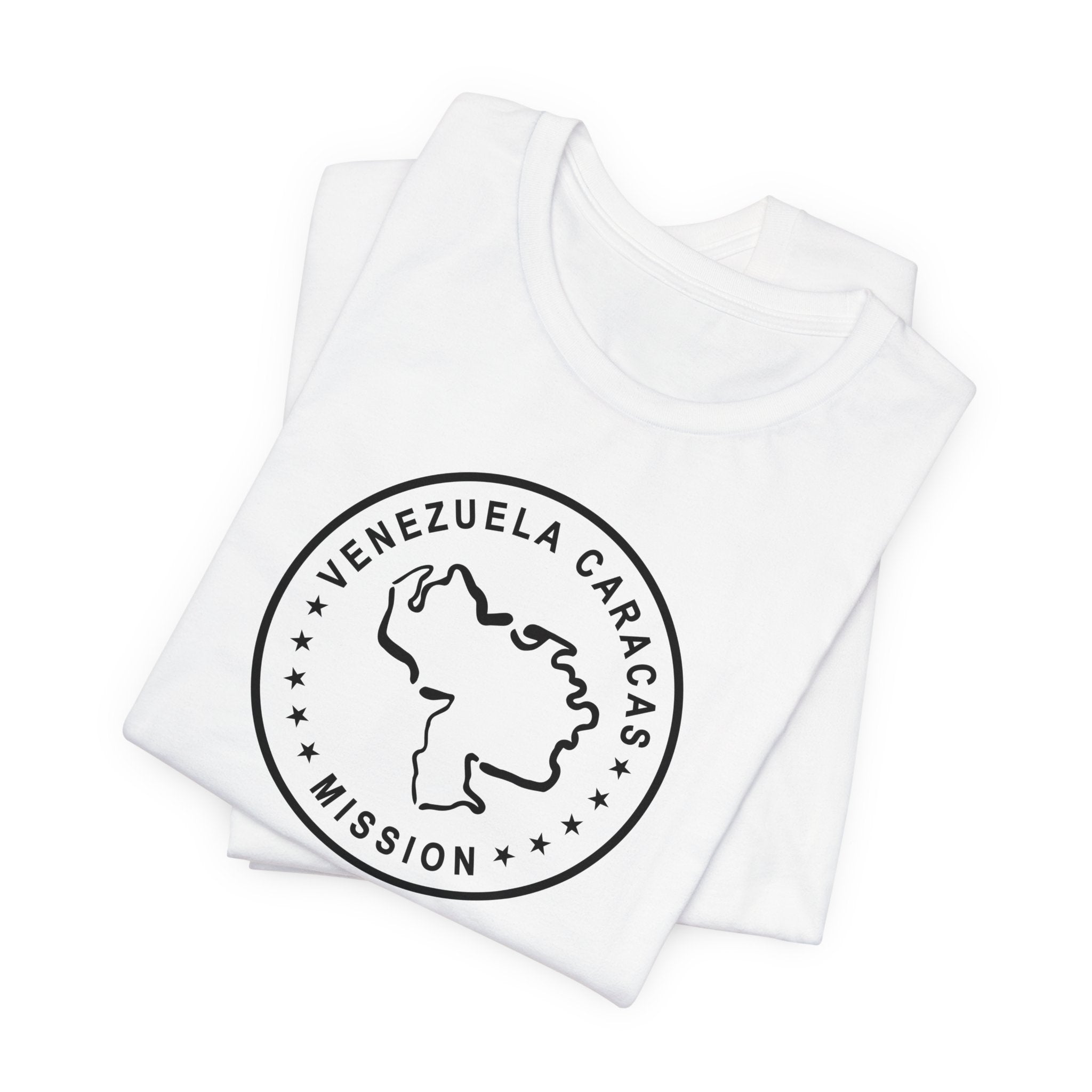 Venezuela Caracas Mission Circular Monochrome Logo T-Shirt - Mission Wishlist - LDS Missionary Gift Store