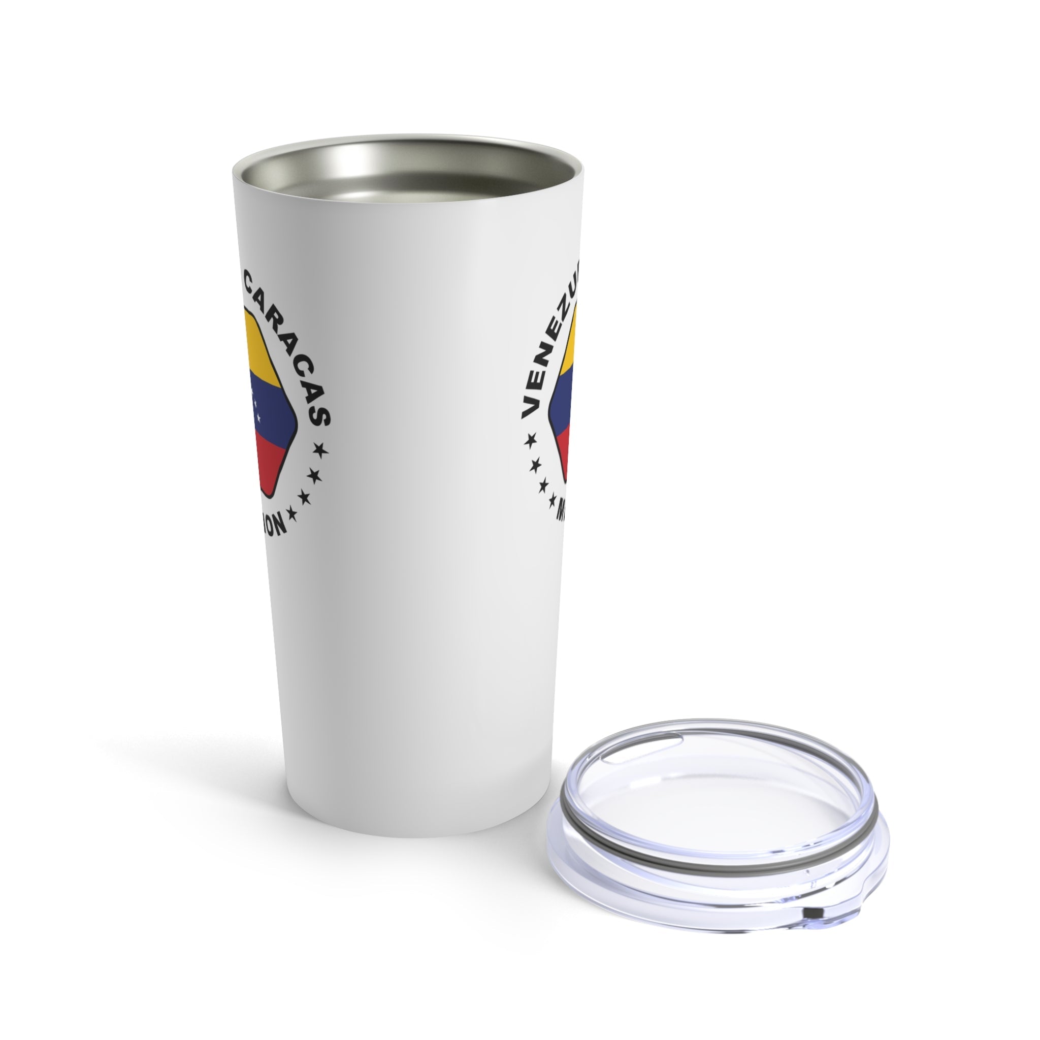 Venezuela Caracas Mission Flag Logo Tumbler 20oz White - Latter-Day Saint LDS Missionary Gift - Book of Mormon