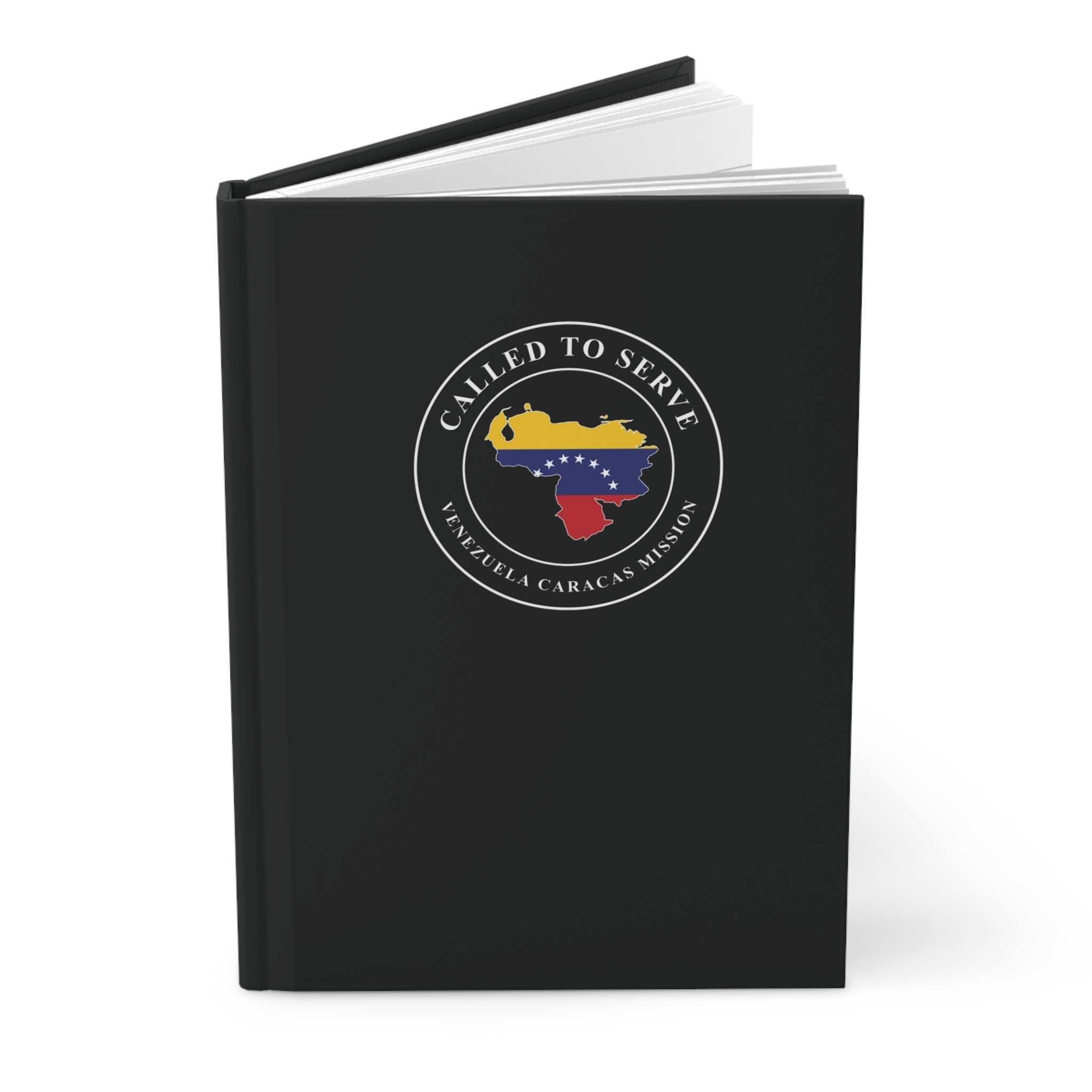 Venezuela Caracas Mission Flag Map Called to Serve Black Hardcover Journal Matte - Latter-Day Saint LDS Missionary Gift - Book of Mormon