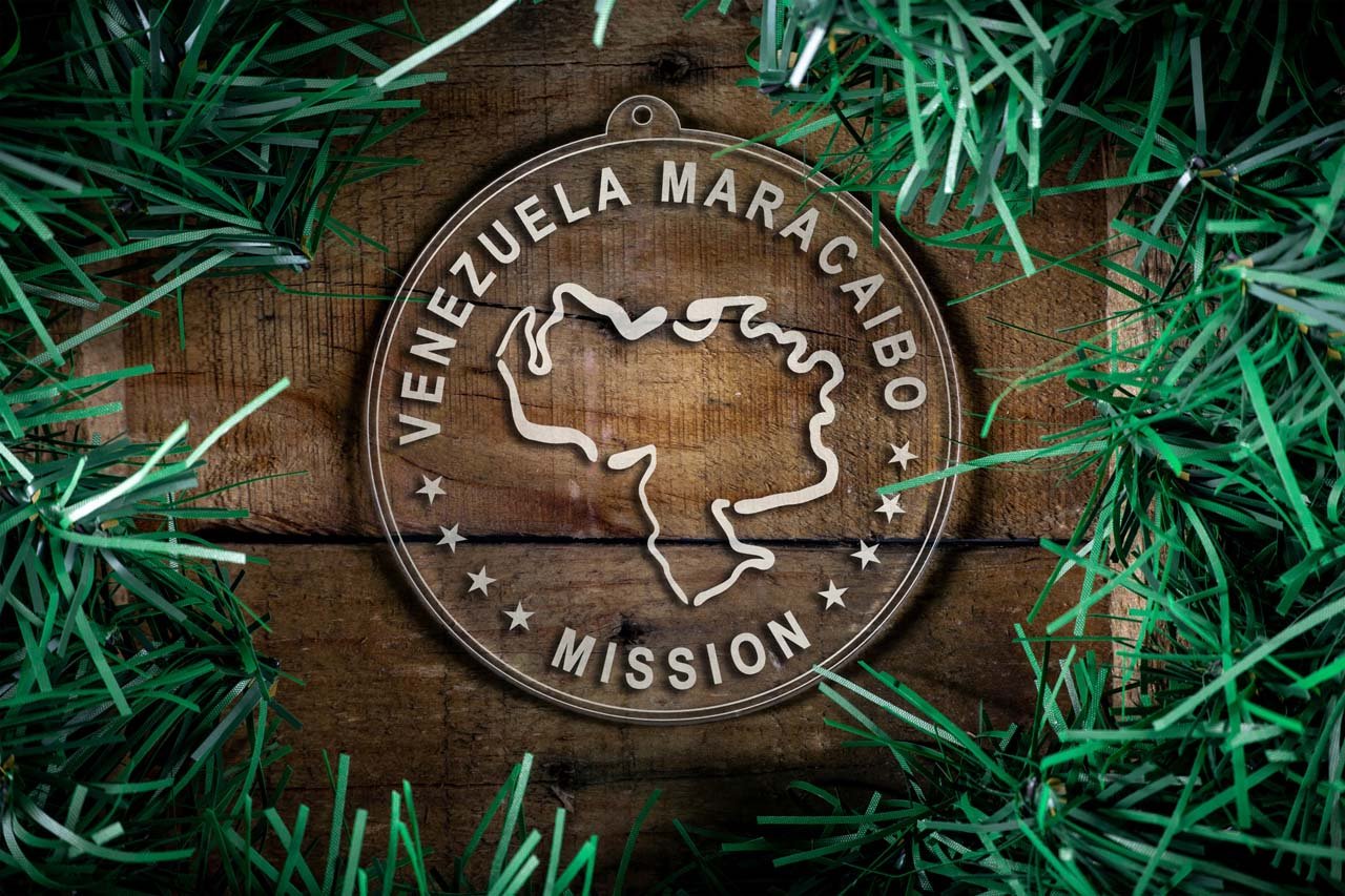 Venezuela Maracaibo Mission Christmas Ornament - Latter-Day Saint LDS Missionary Gift - Book of Mormon