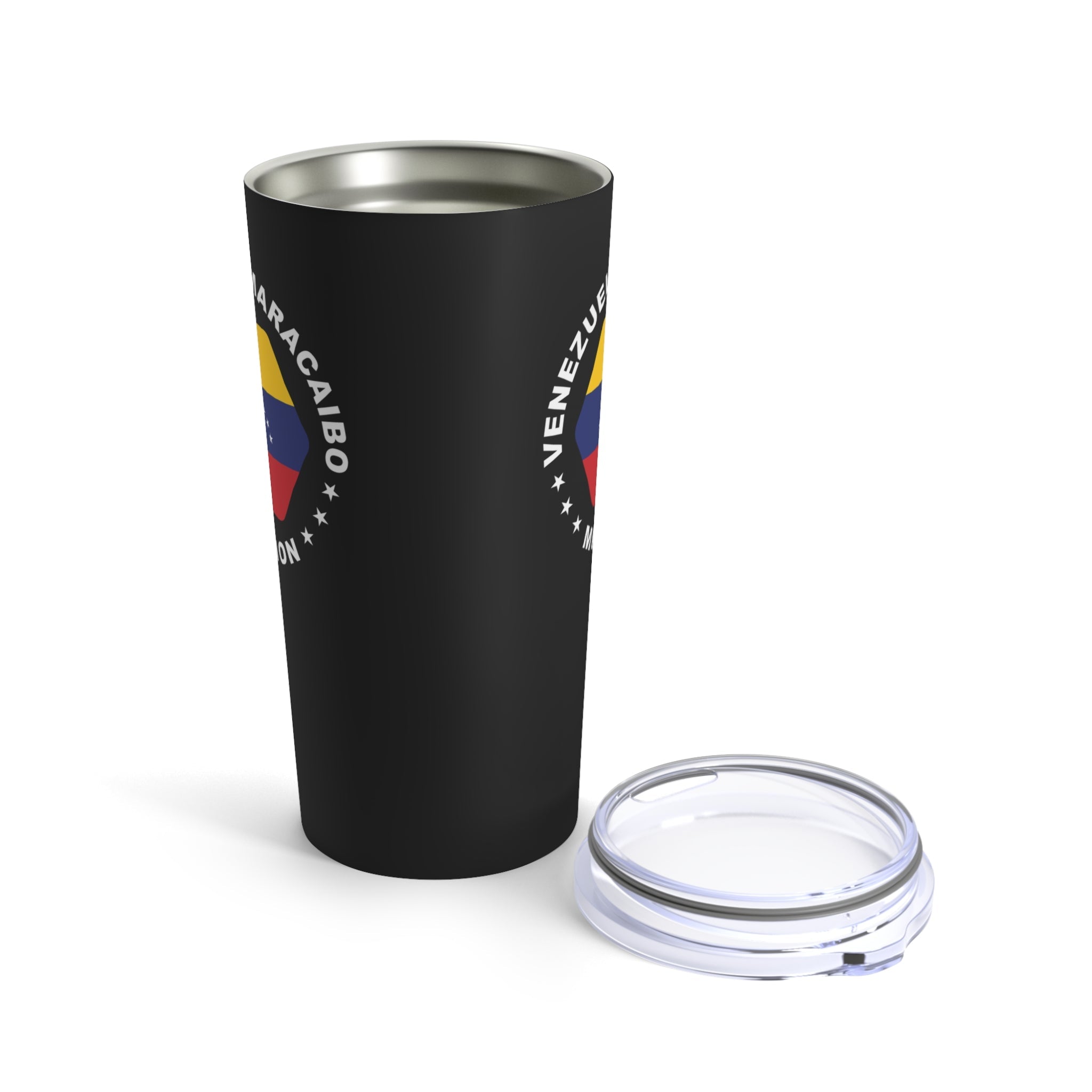 Venezuela Maracaibo Mission Flag Logo Tumbler 20oz Black - Latter-Day Saint LDS Missionary Gift - Book of Mormon