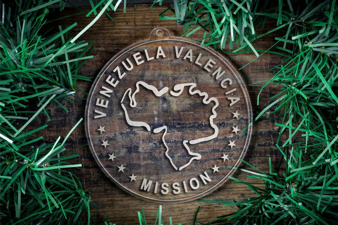 Venezuela Valencia Mission Christmas Ornament - Latter-Day Saint LDS Missionary Gift - Book of Mormon
