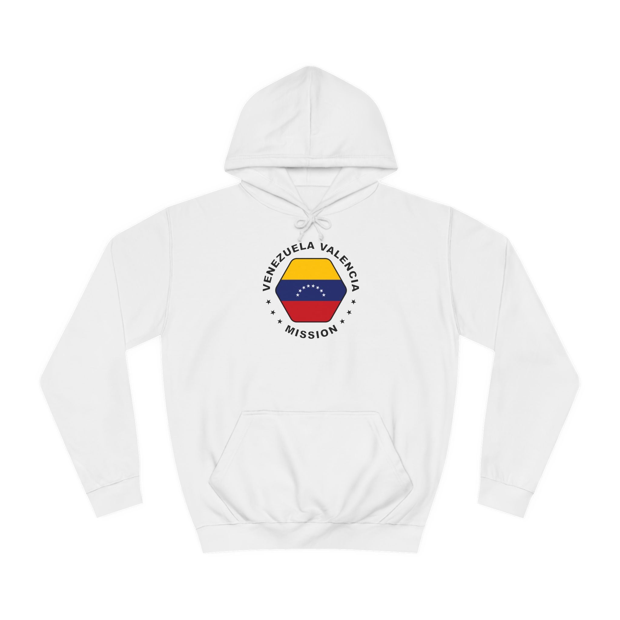 Venezuela Valencia Mission Flag Logo (Black Border) College Hoodie - Latter-Day Saint LDS Missionary Gift - Book of Mormon