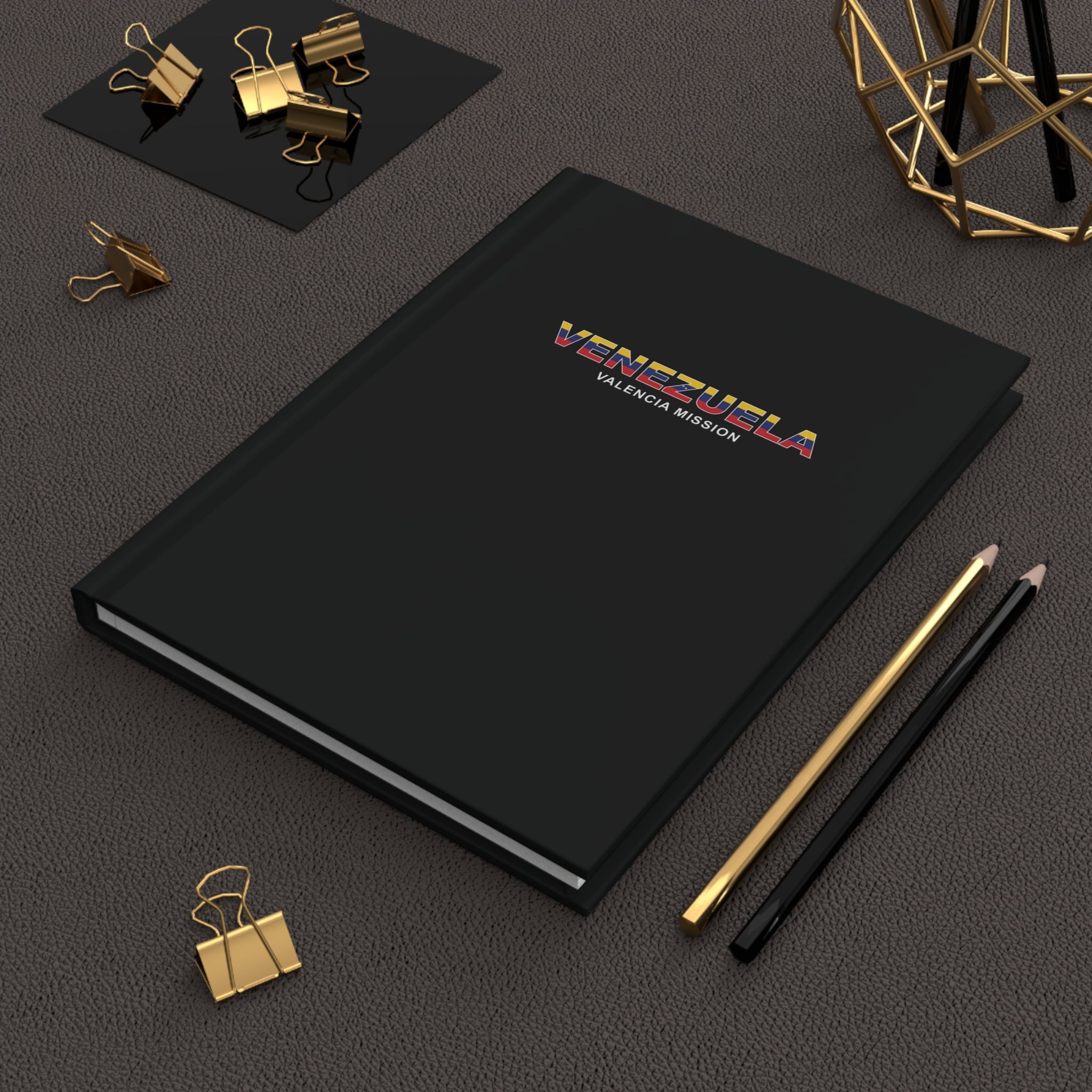 Venezuela Valencia Mission Flag Title Black Hardcover Journal Matte - Latter-Day Saint LDS Missionary Gift - Book of Mormon