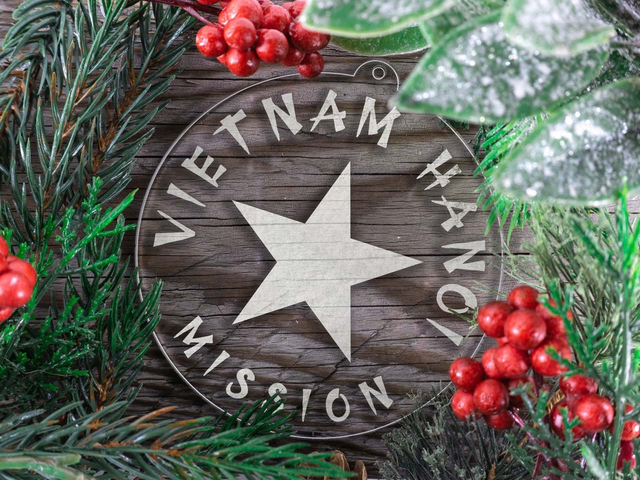 Vietnam Hanoi Mission Christmas Ornament - Latter-Day Saint LDS Missionary Gift - Book of Mormon