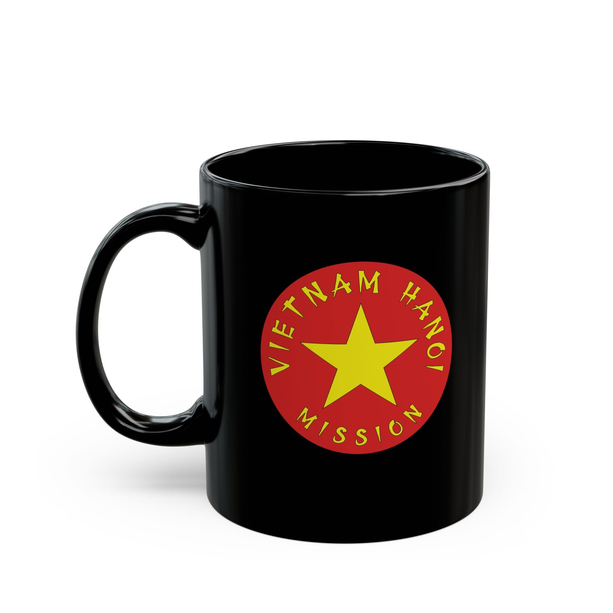 Vietnam Hanoi Mission Circular Flag Black Ceramic Mug - Latter-Day Saint LDS Missionary Gift - Book of Mormon