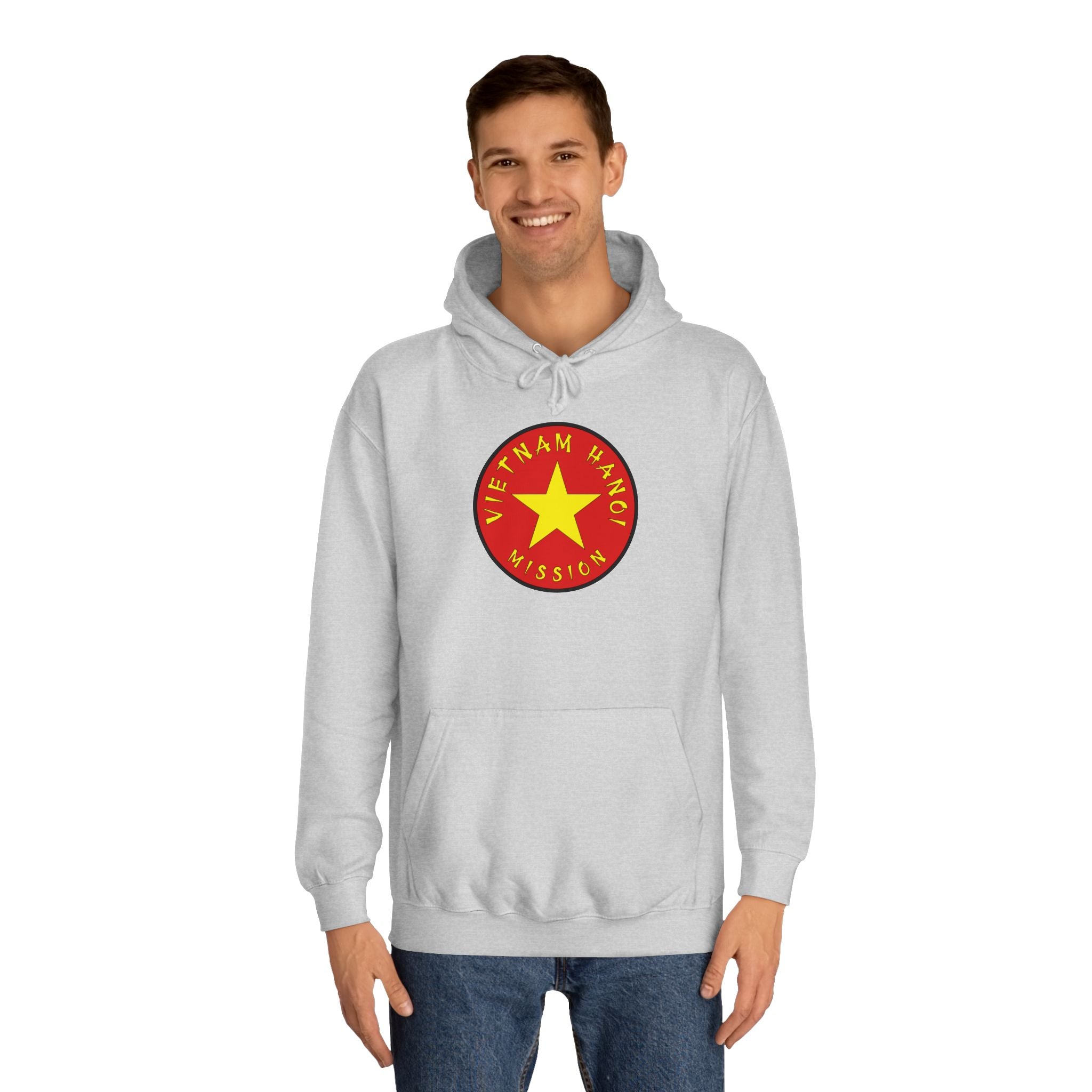 Vietnam Hanoi Mission Flag Logo (Black Border) College Hoodie - Mission Wishlist - LDS Missionary Gift Store