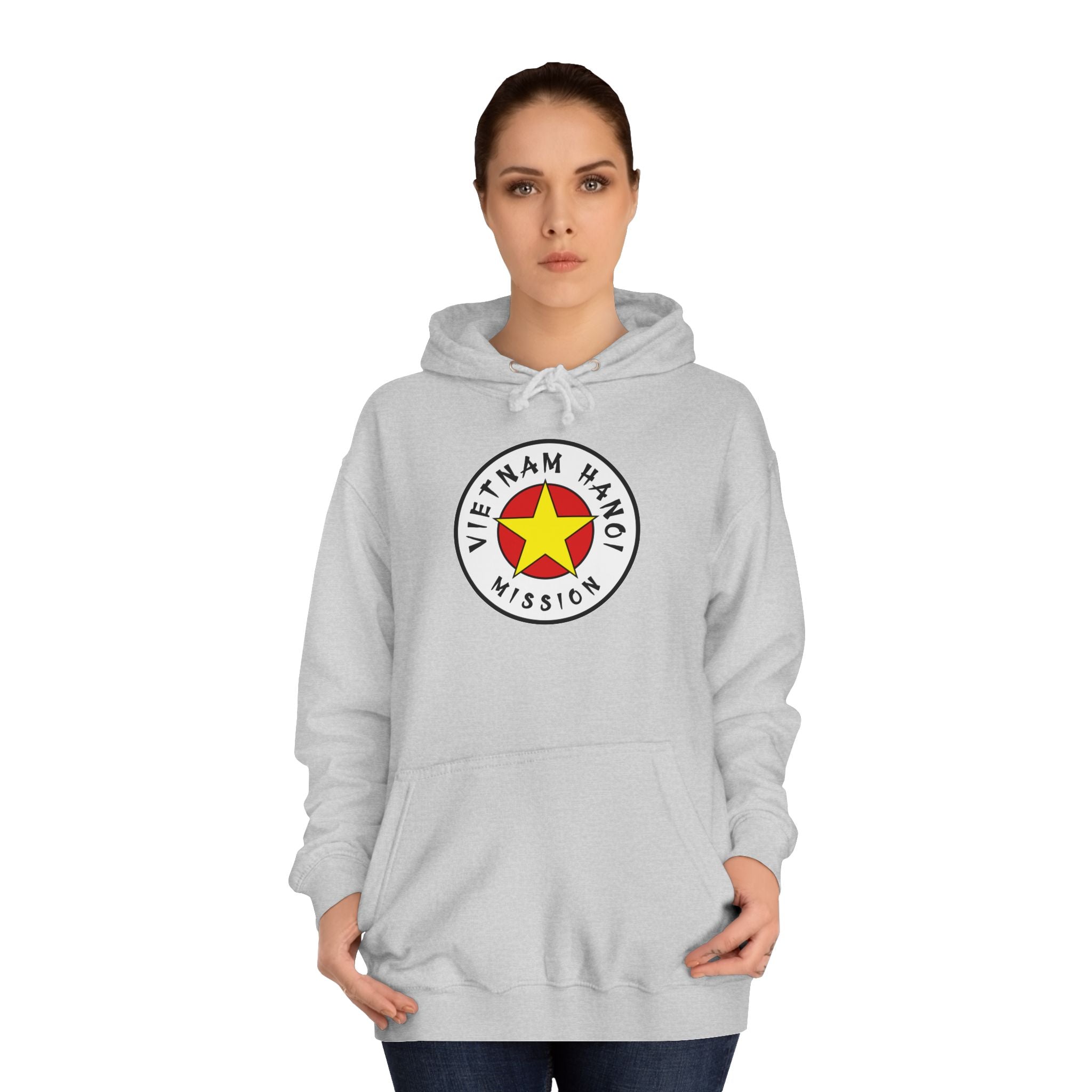 Vietnam Hanoi Mission Flag Logo (White Border) College Hoodie - Mission Wishlist - LDS Missionary Gift Store